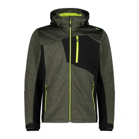 CMP   uomo    Giacca in softshell con cappuccio 15FP