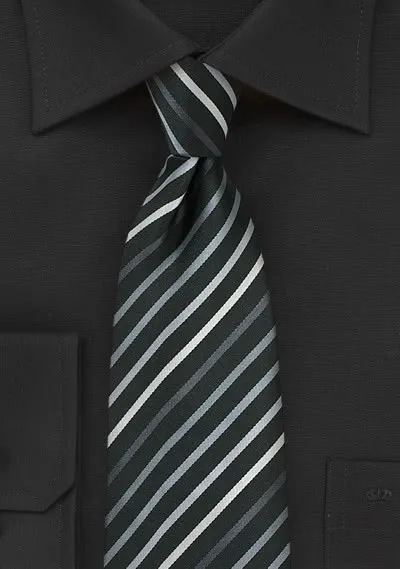 Cravatta grigio nero righe
