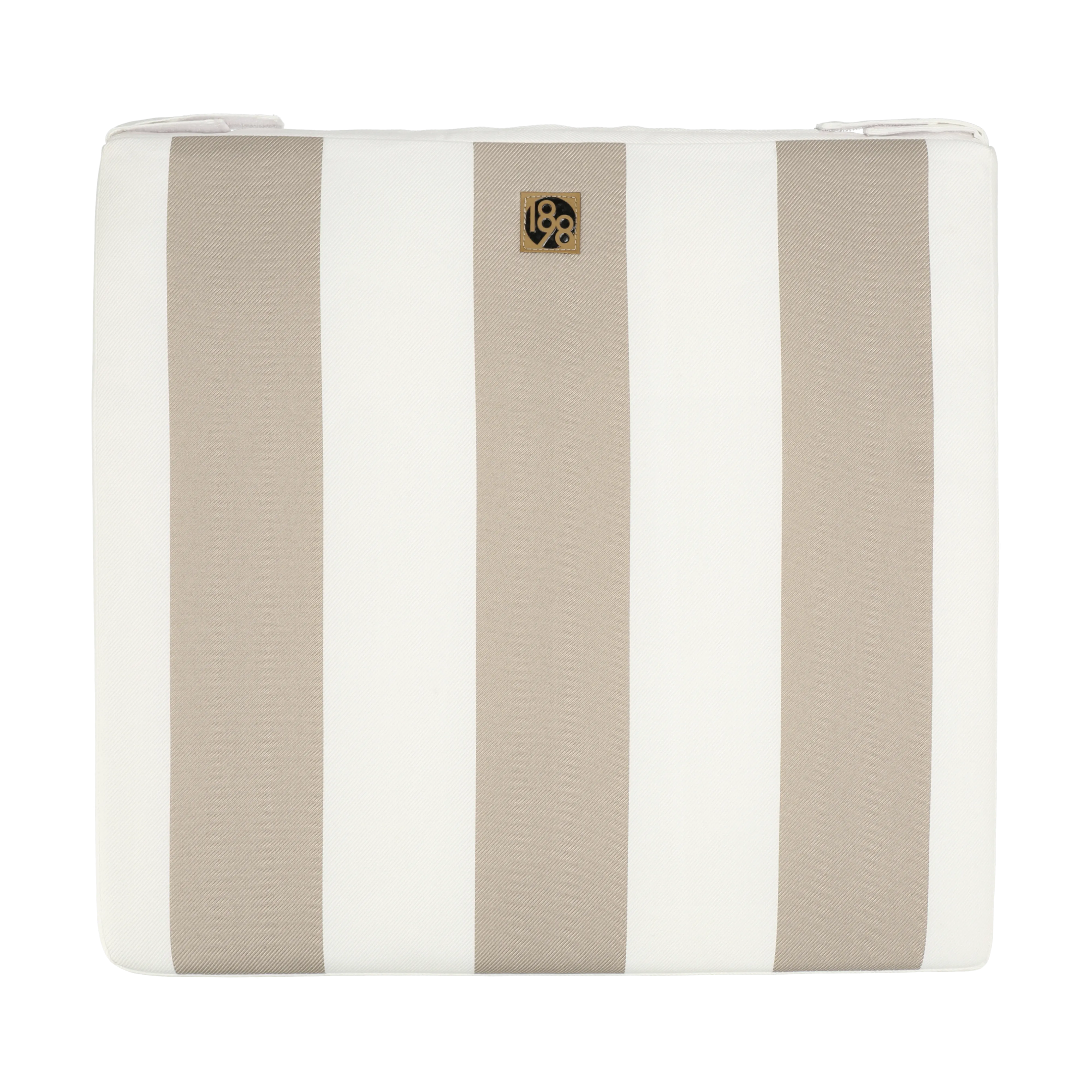 Cuscino per seduta Lunda 42x45 cm.jm{font-size:18px}Taupe striped