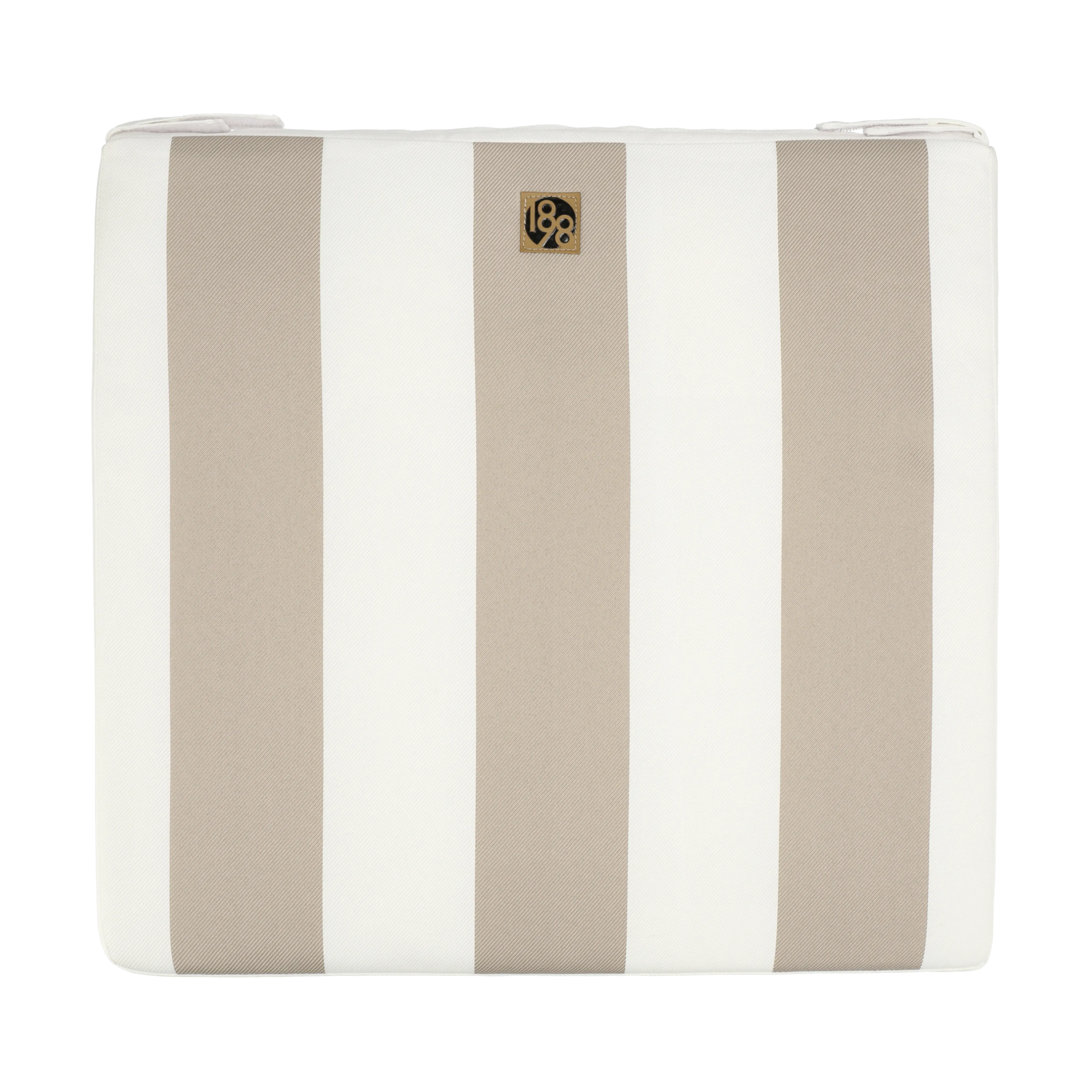 Cuscino per seduta Lunda 42x45 cm.jm{font-size:18px}Taupe striped
