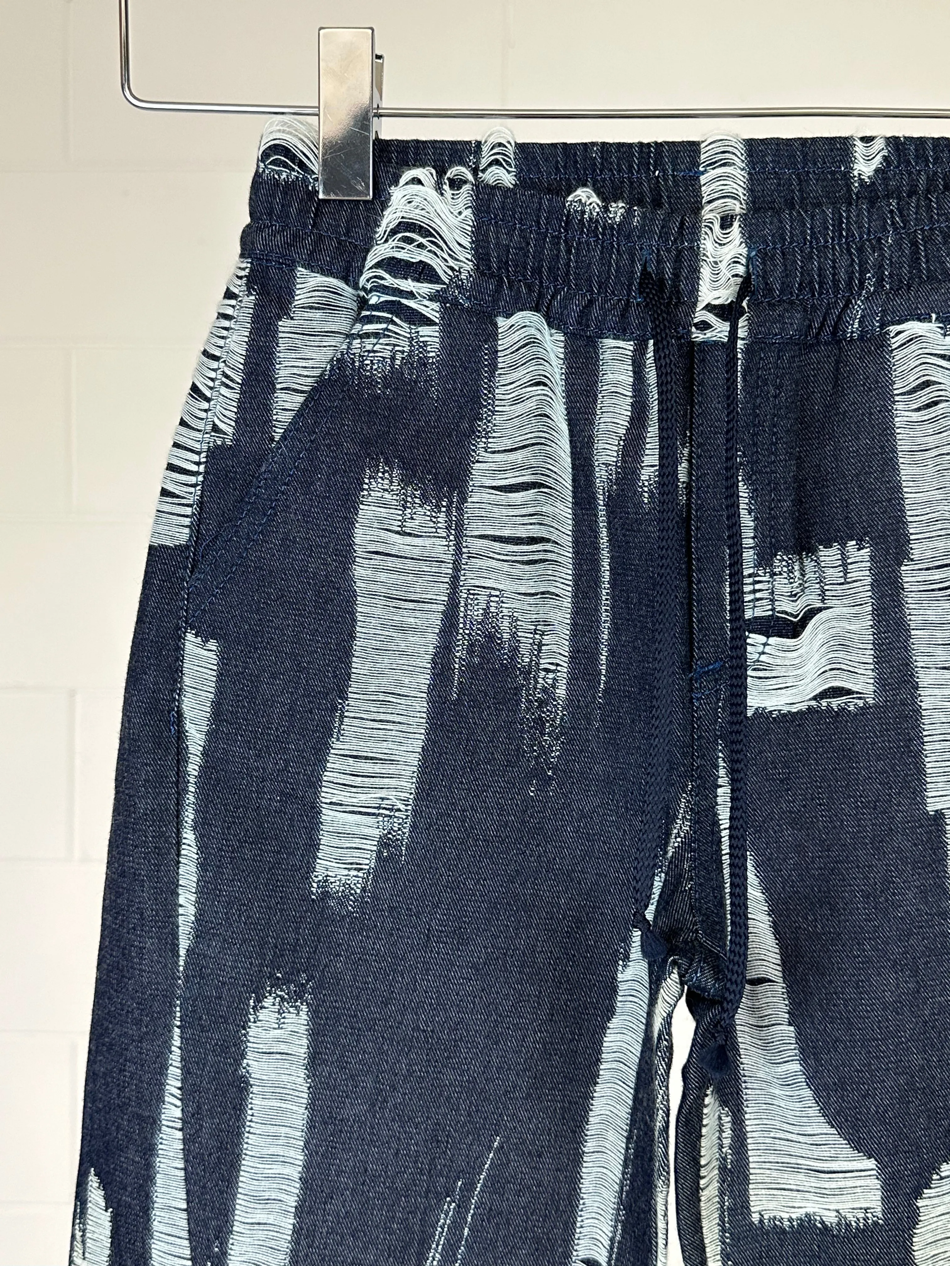 Destressed Denim Joggers