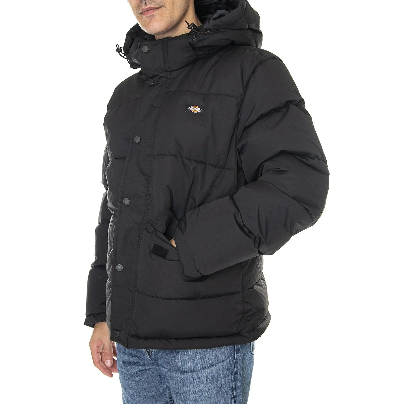 Dickies Glacier View Puffer Black - Giacca Invernale con Cappuccio Uomo Nera    