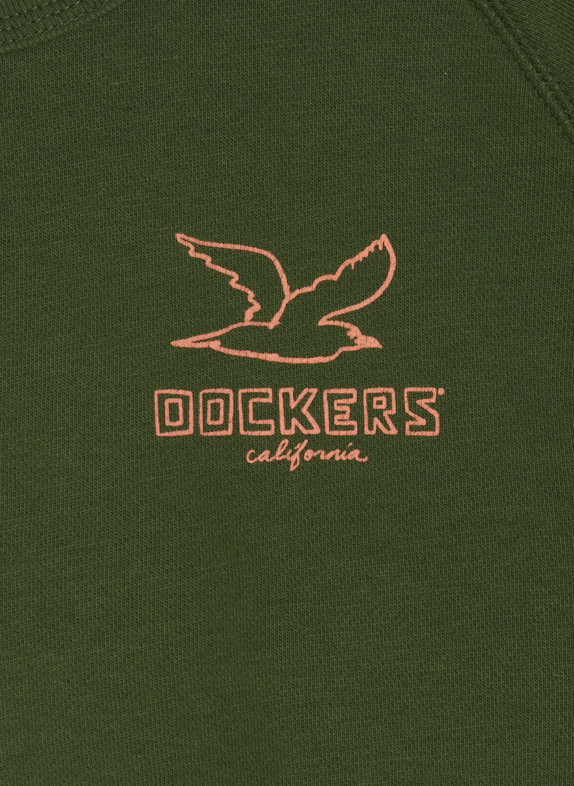  DOCKERS   Felpa a girocollo regular fit serigrafata in misto cotone | Verde