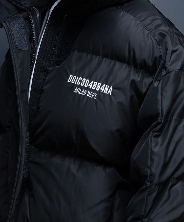 Dolce&Gabbana Giubbotto nero con ricamo DGVIB3 F9R72ZGH095