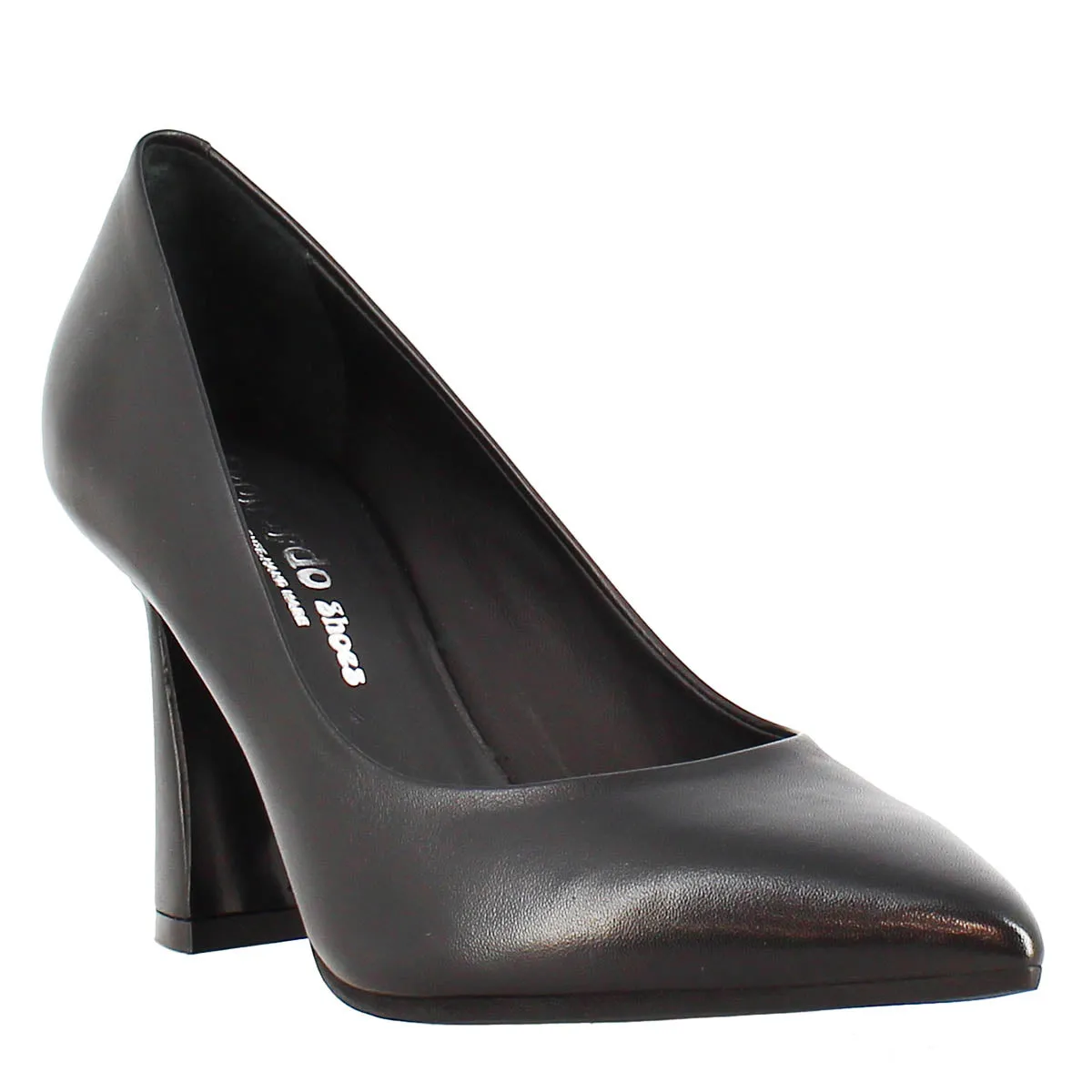 Décolleté tacco alto in pelle Vienna colore Nero