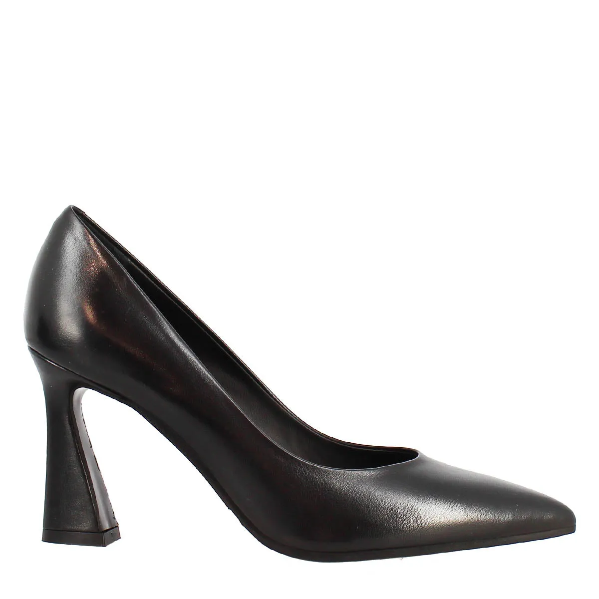 Décolleté tacco alto in pelle Vienna colore Nero