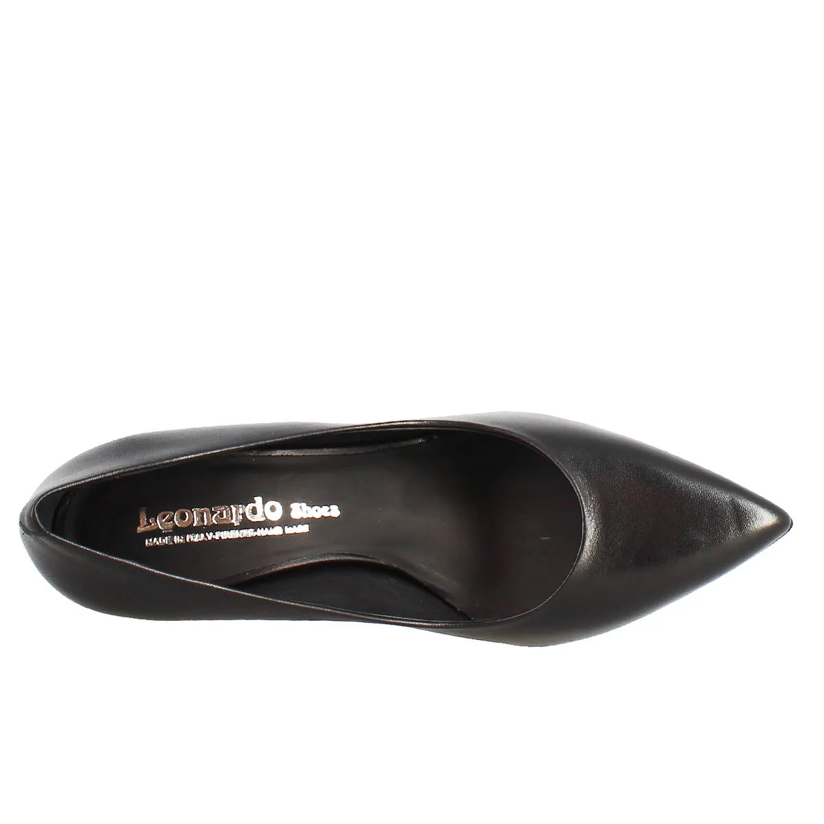 Décolleté tacco alto in pelle Vienna colore Nero