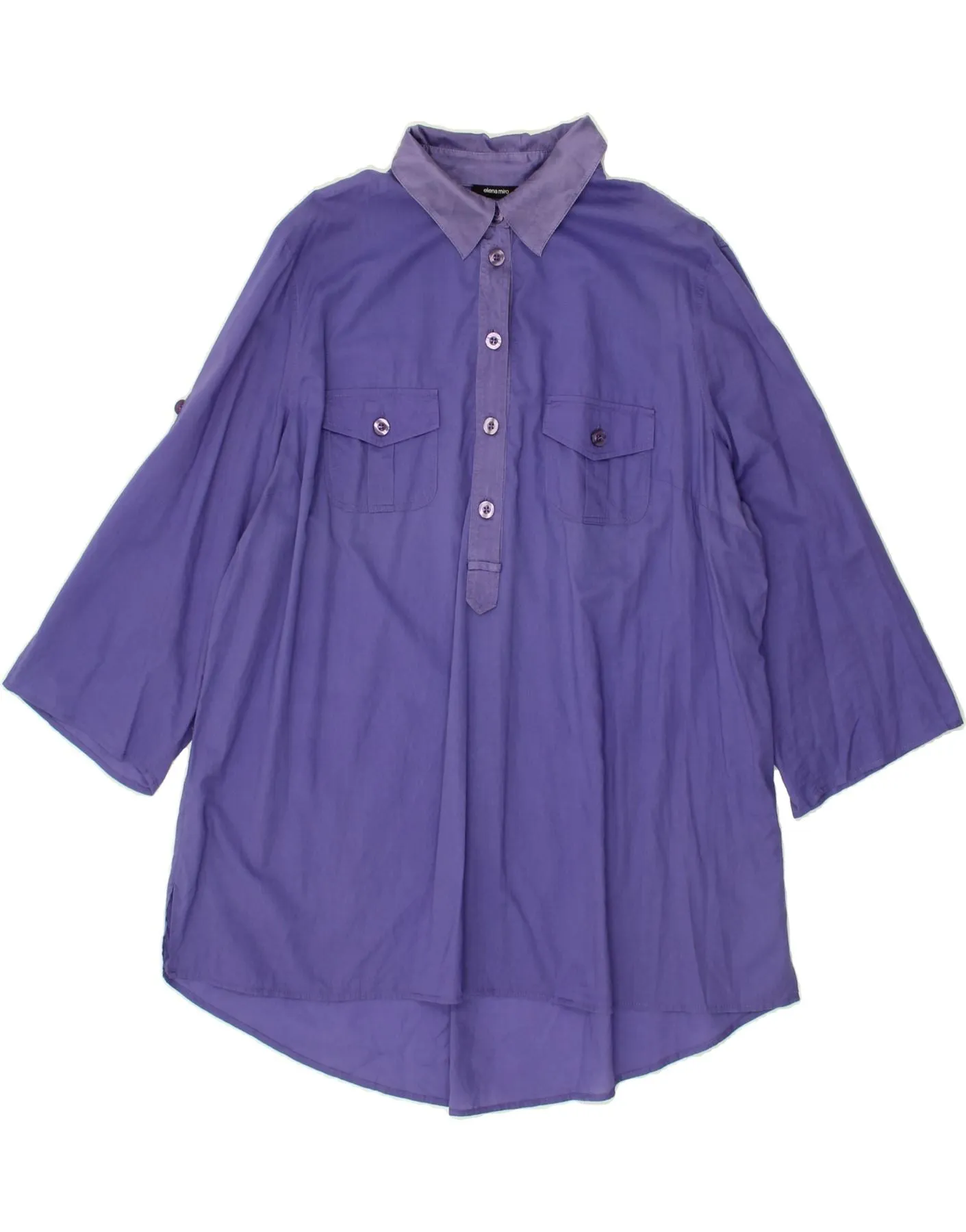 ELENA MIRO Womens Pullover 3/4 Sleeve Shirt Blouse 3XL Purple