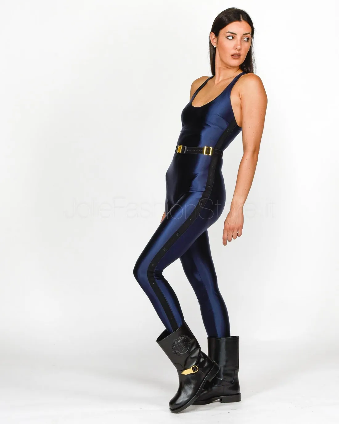 ---------------  ---------------  ---------------  ---------------  --------------Elisabetta Franchi Tuta in Lycra Navy------