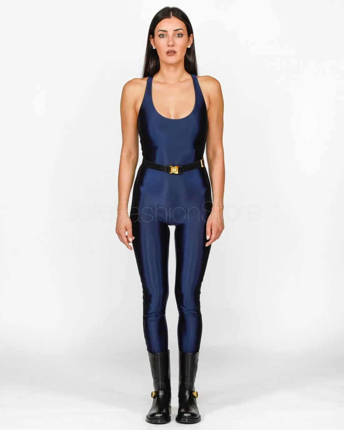 ---------------  ---------------  ---------------  ---------------  --------------Elisabetta Franchi Tuta in Lycra Navy------