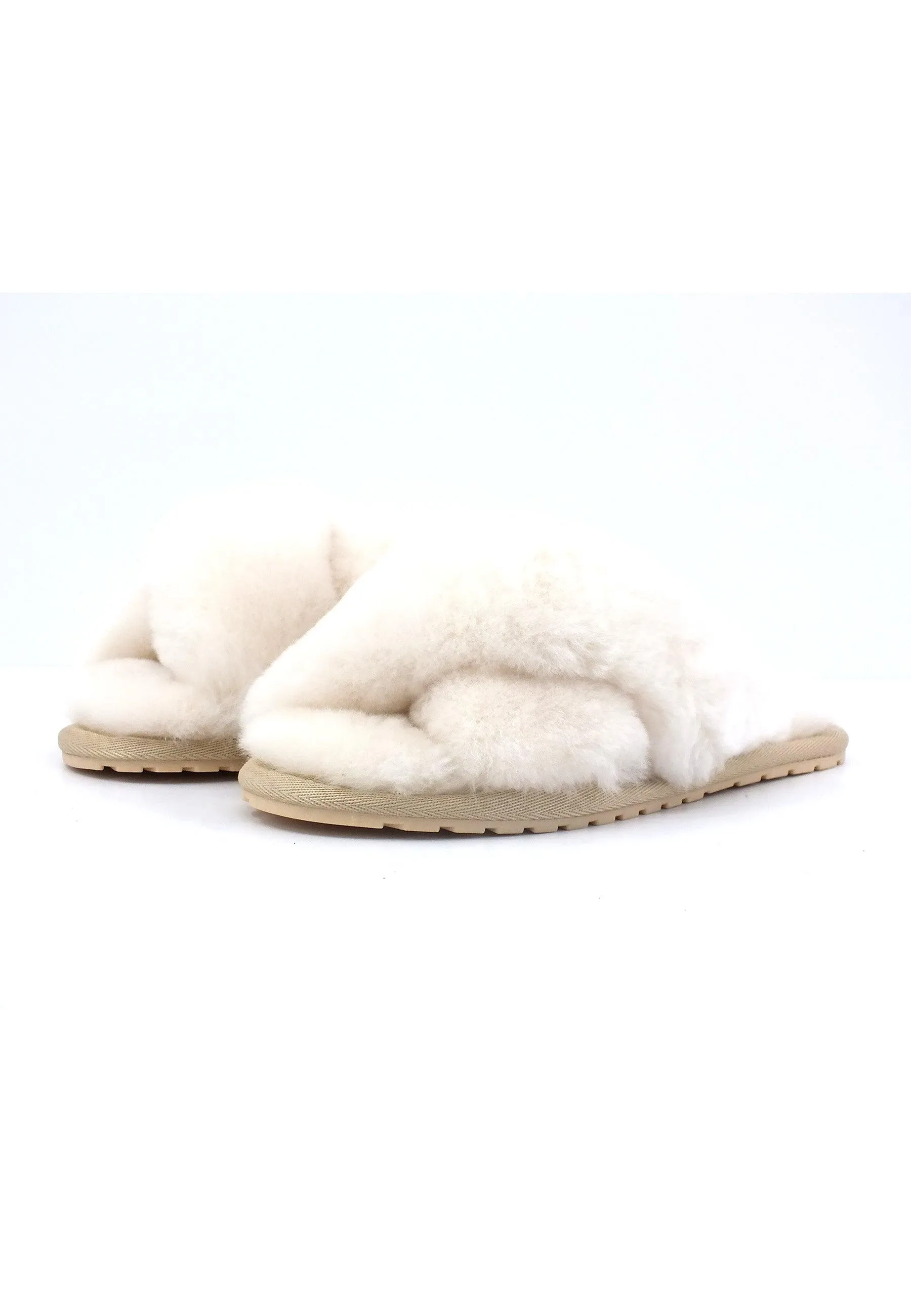 EMU Mayberry Ciabatta Pelo Donna Natural Bianco W11573