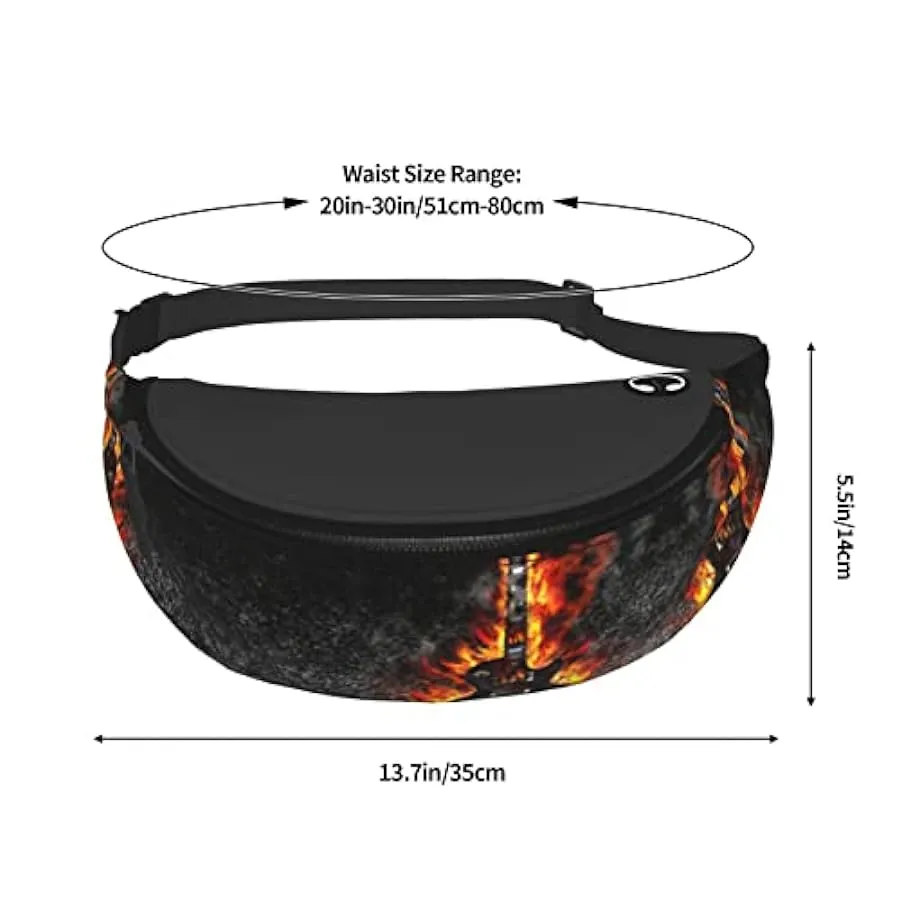 Escursionismo Marsupio Burning Guitar Flame Marsupio a tracolla Marsupio leggero 186969519