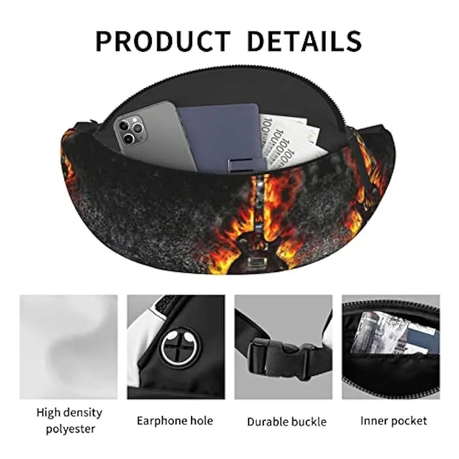 Escursionismo Marsupio Burning Guitar Flame Marsupio a tracolla Marsupio leggero 186969519