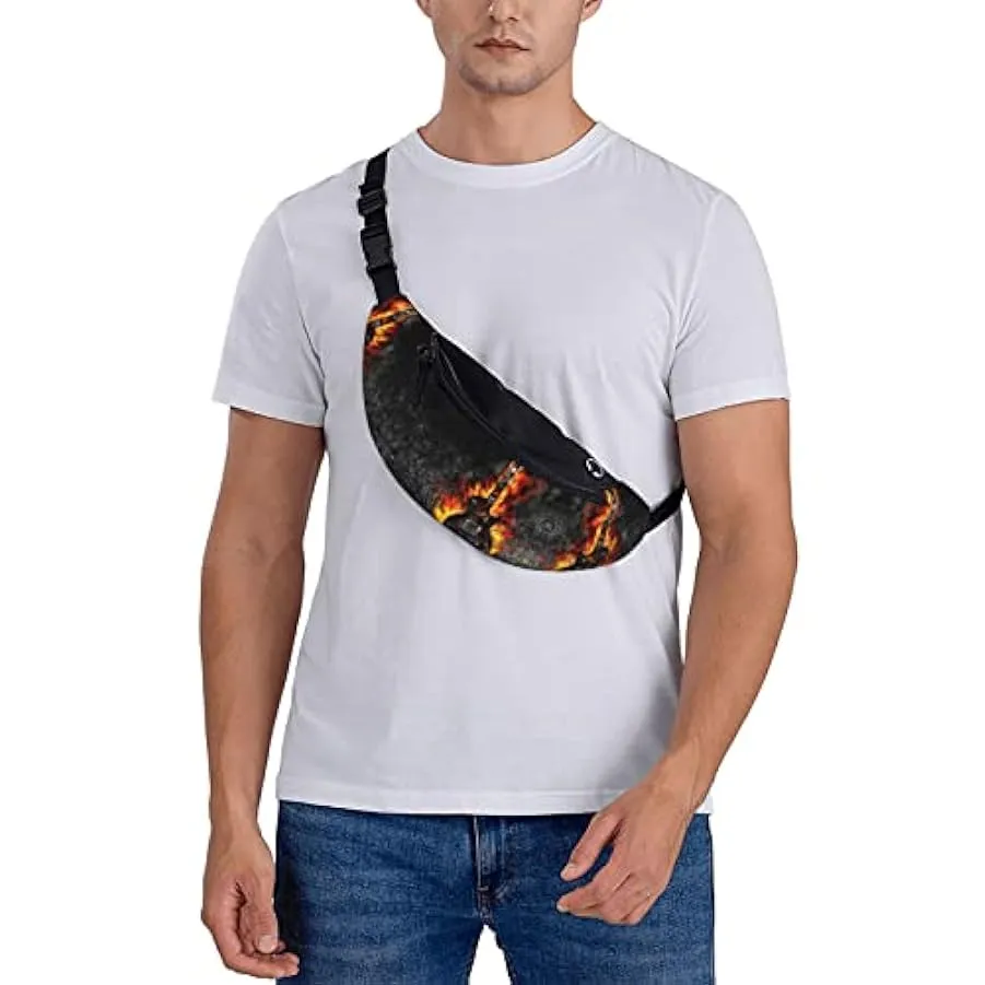 Escursionismo Marsupio Burning Guitar Flame Marsupio a tracolla Marsupio leggero 186969519