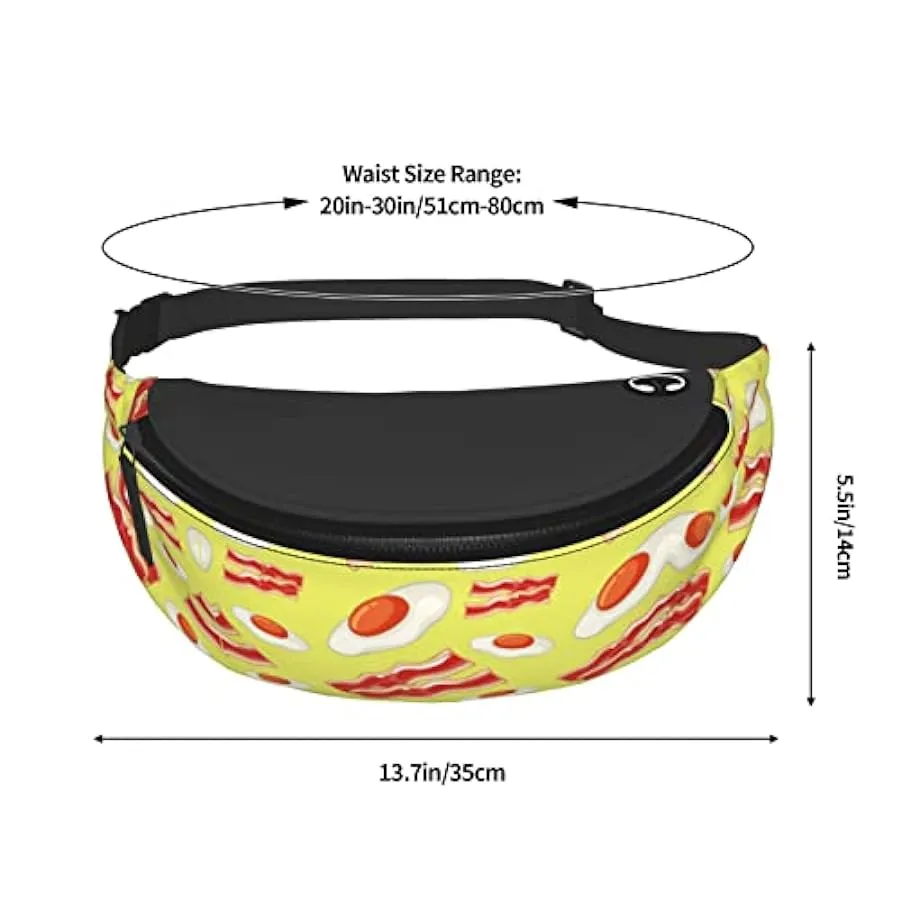Escursionismo Marsupio Cartoon Gold Bacon Eggs Marsupio a tracolla Marsupio leggero 169378690