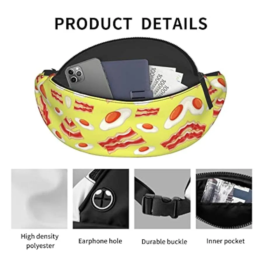 Escursionismo Marsupio Cartoon Gold Bacon Eggs Marsupio a tracolla Marsupio leggero 169378690