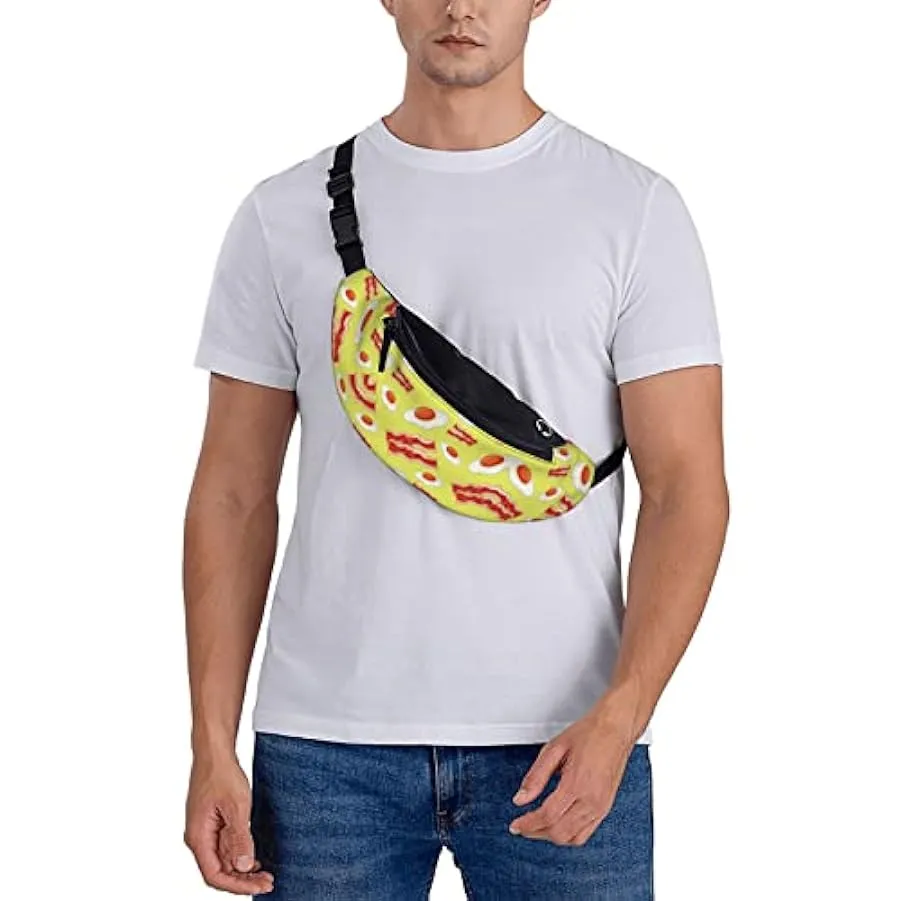 Escursionismo Marsupio Cartoon Gold Bacon Eggs Marsupio a tracolla Marsupio leggero 248186659
