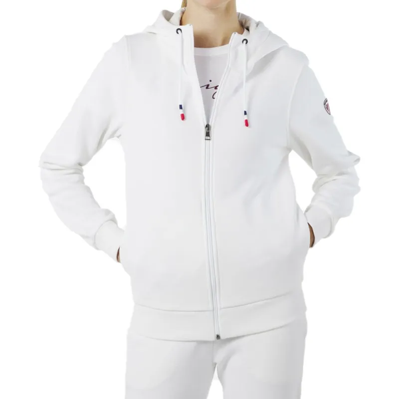 Felpa con cappuccio Rossignol in cotone con zip integrale Logo W