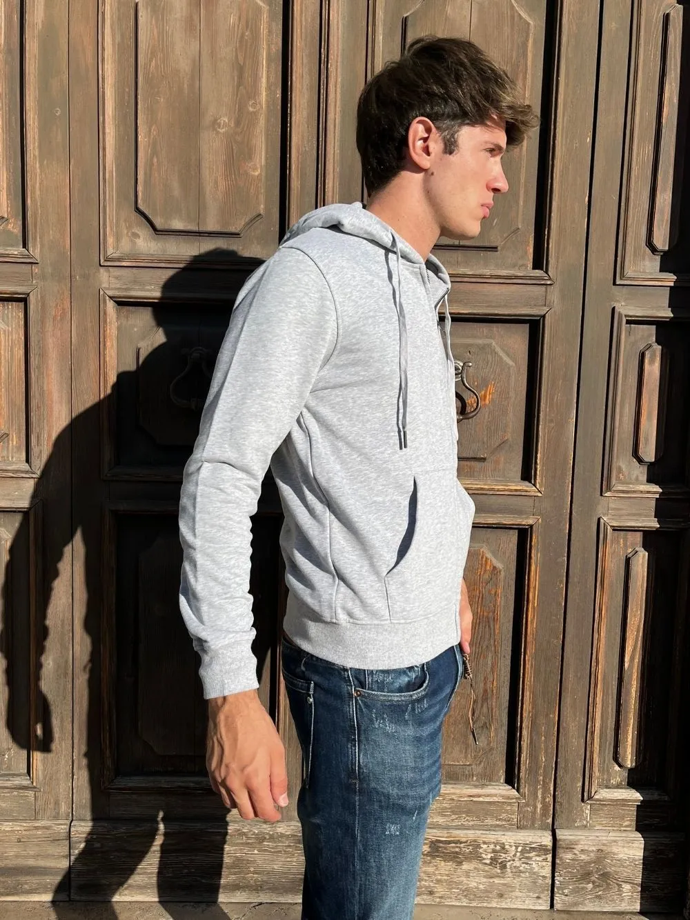 Felpa con zip basic gl