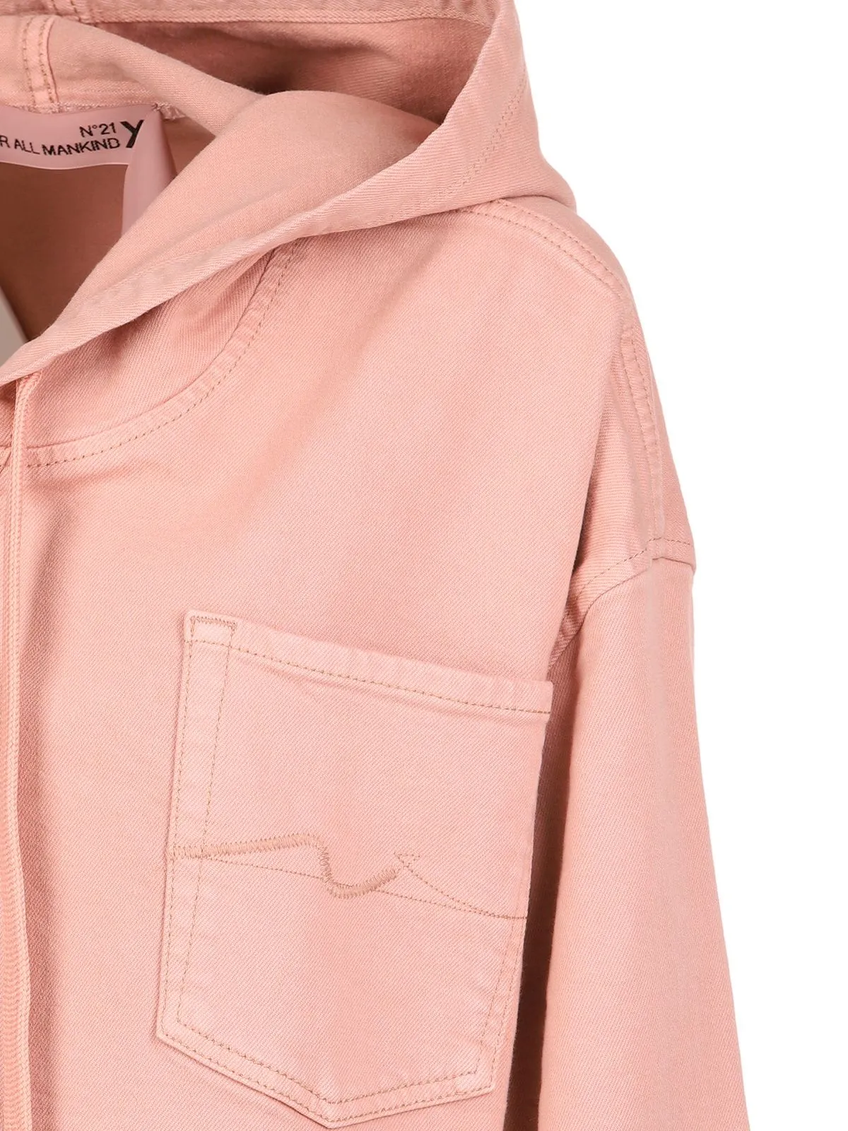 FELPA CROP OVERSIZE IN COTONE CON CAPPUCCIO CIPRIA