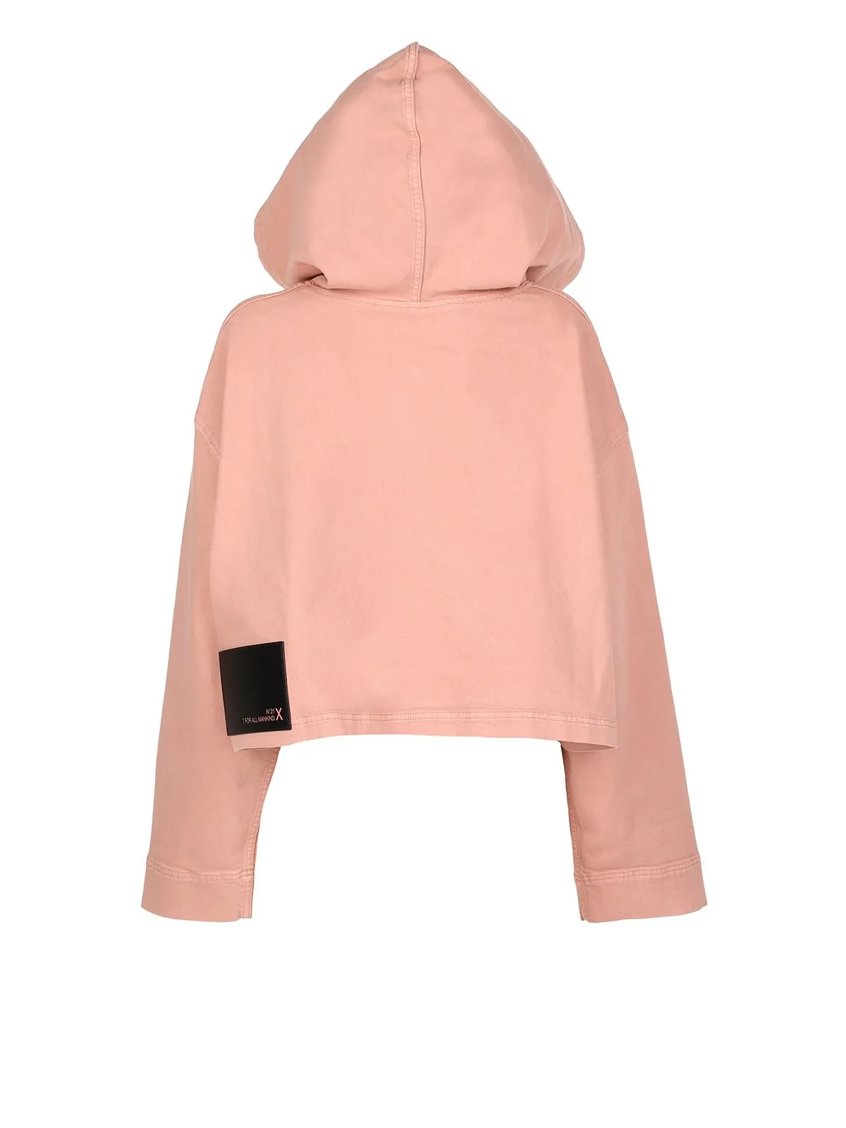 FELPA CROP OVERSIZE IN COTONE CON CAPPUCCIO CIPRIA