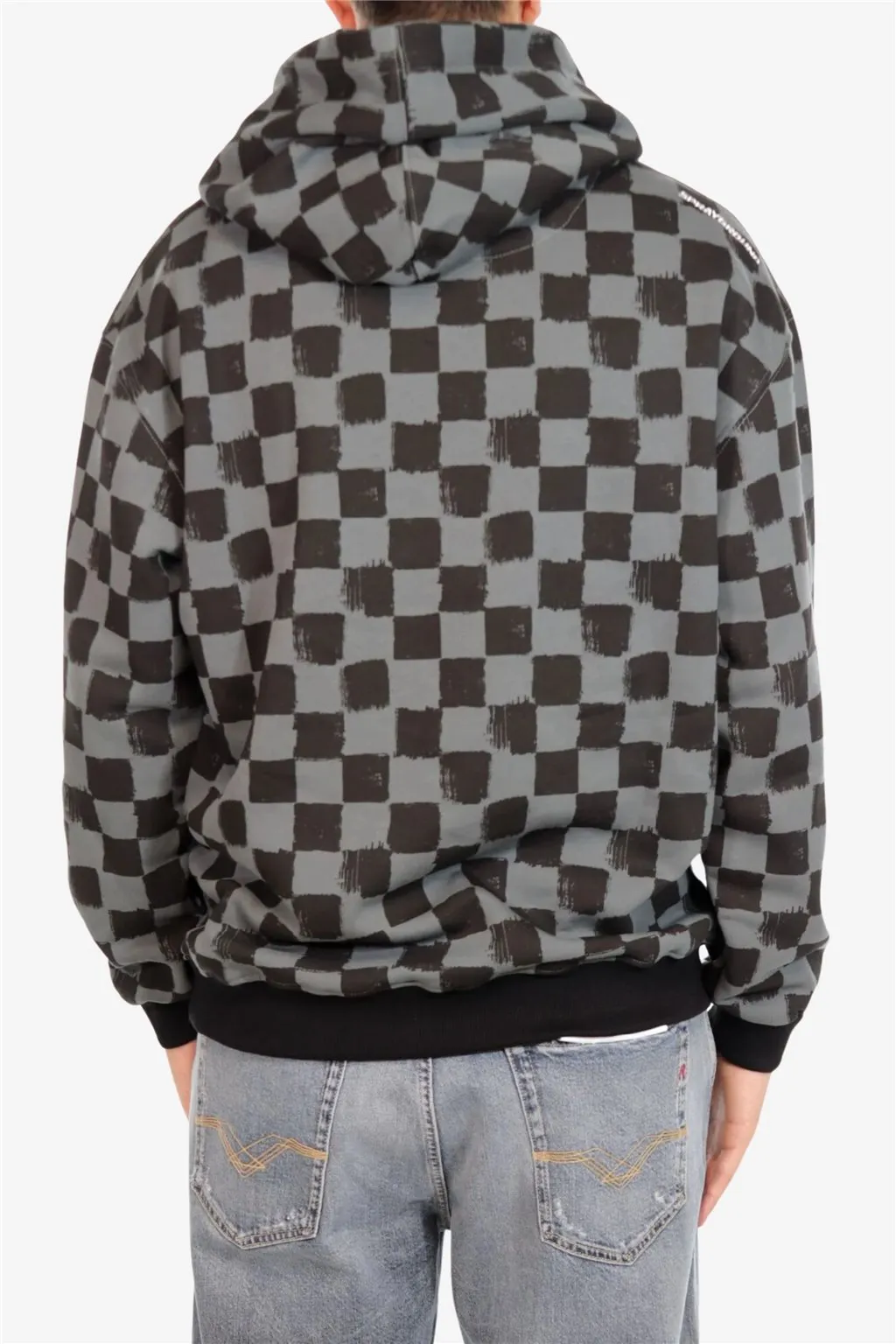 Felpa da uomo a quadri nero grigio Sprayground Sip vanquish 611