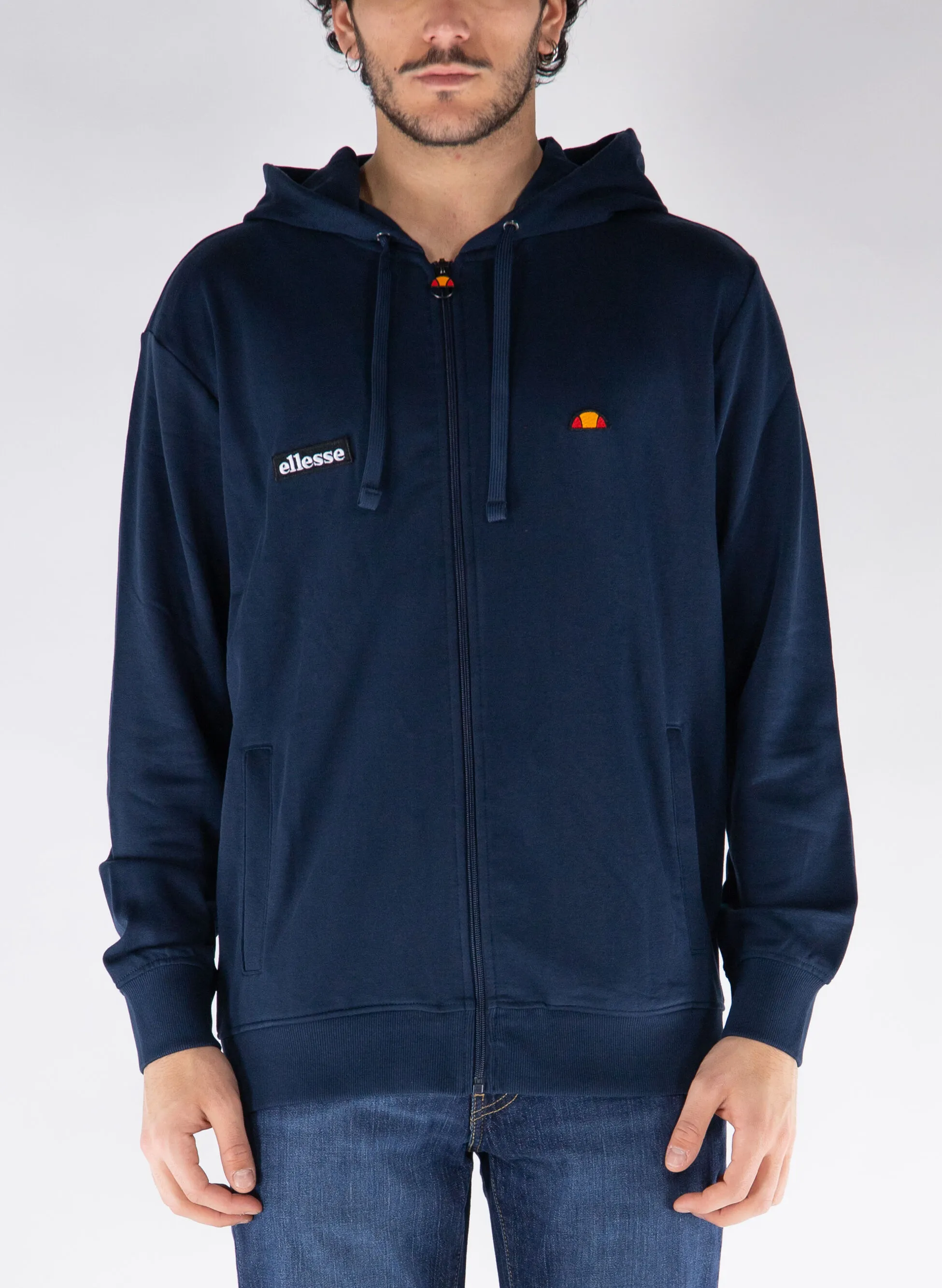 felpa full zip con logo
