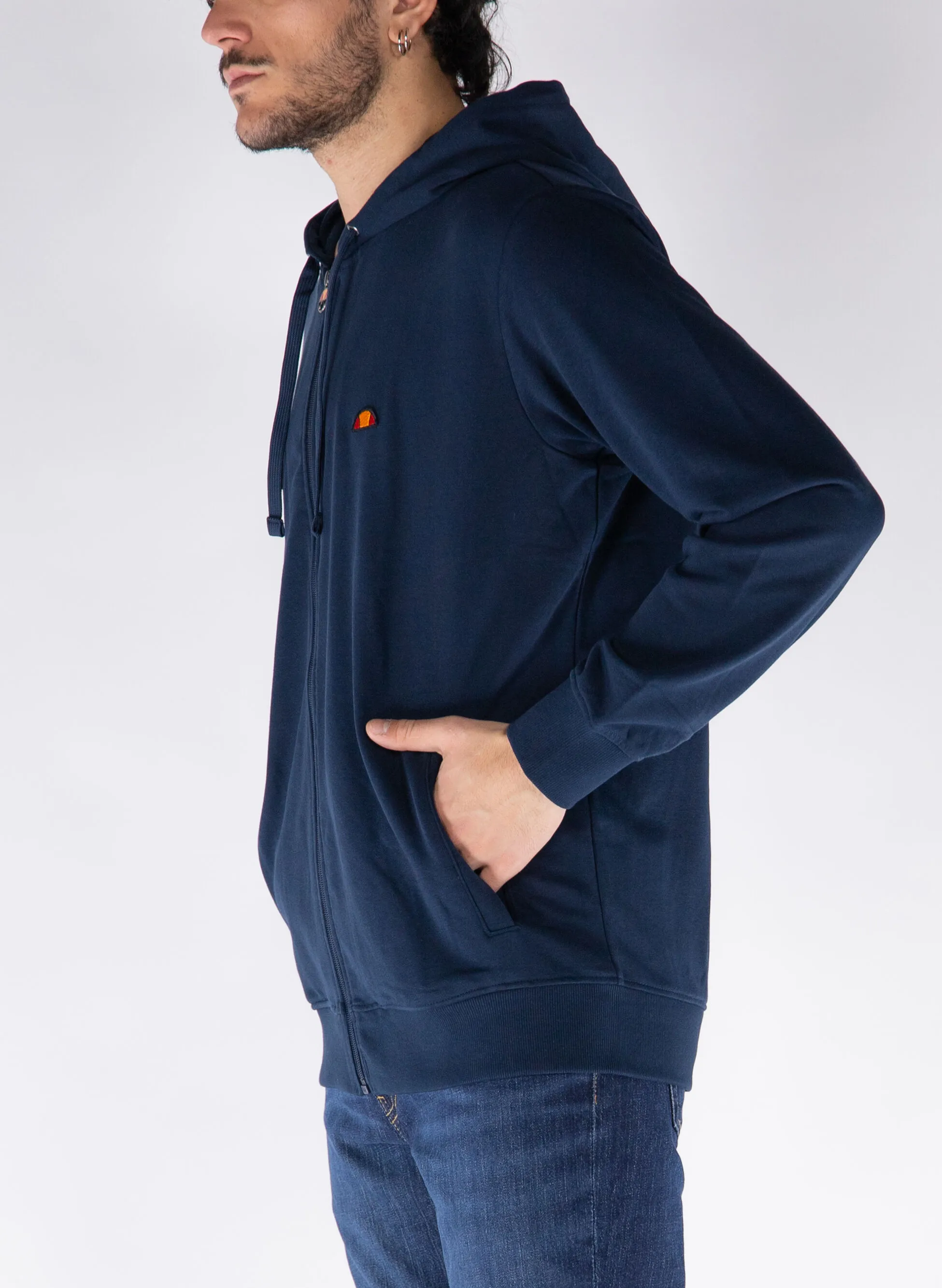 felpa full zip con logo
