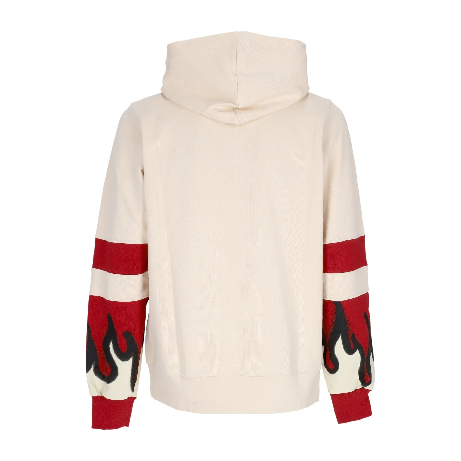 Felpa Leggera Cappuccio Uomo Baseball Hoodie Cream