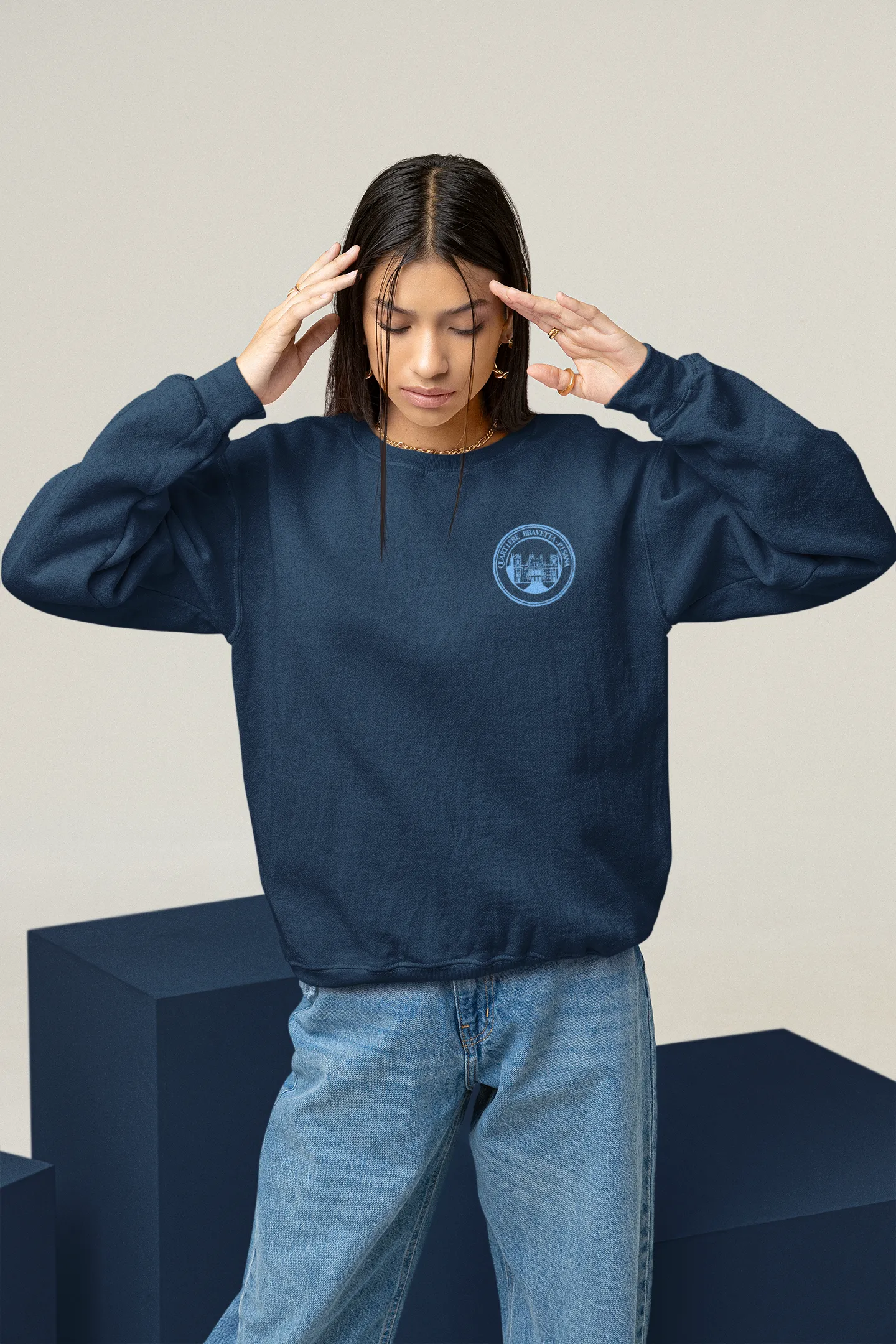 Felpa quartiere Bravetta - Pisana blu