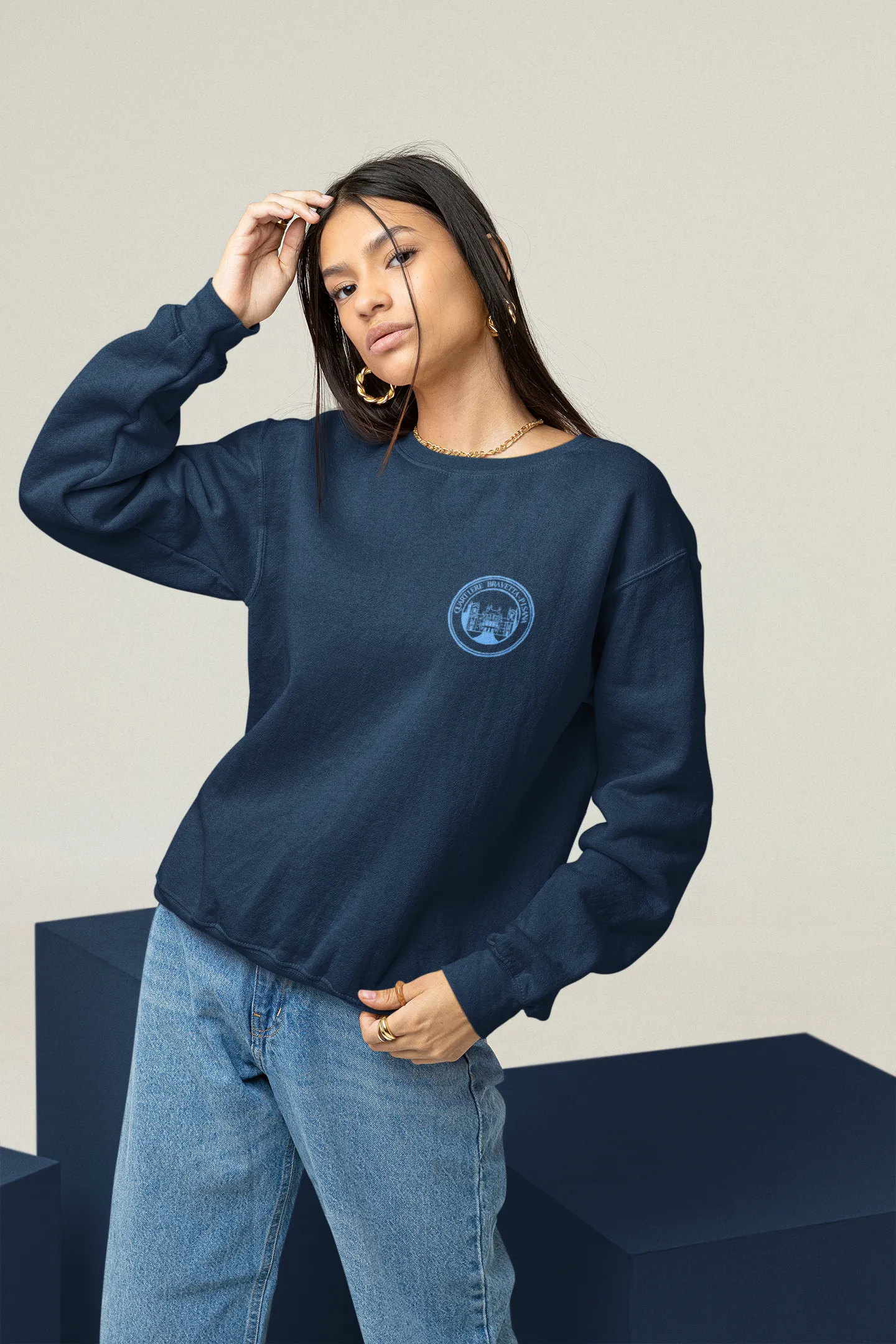 Felpa quartiere Bravetta - Pisana blu