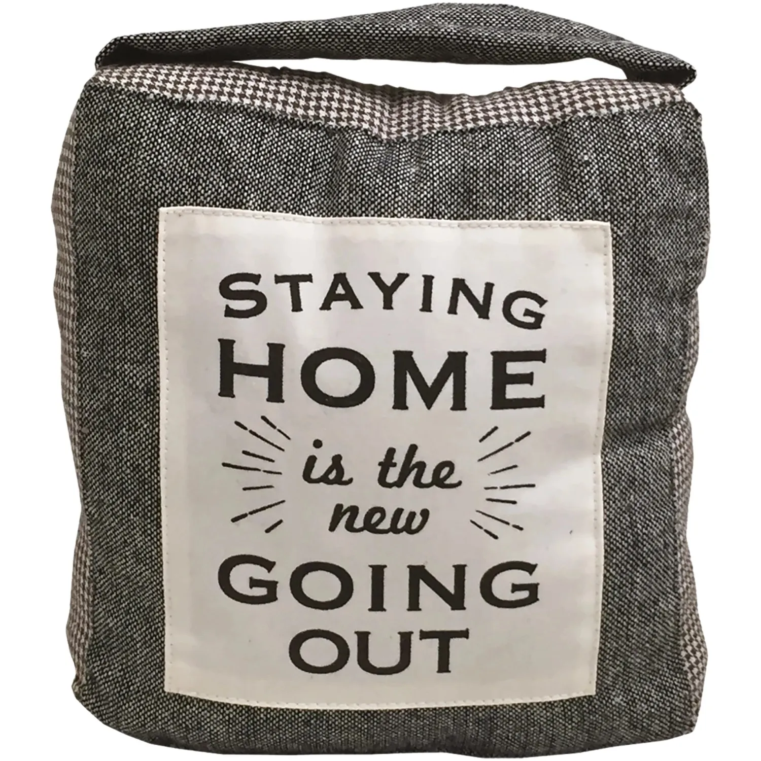 Fermaporta in tessuto con sabbia Staying Home - Going Out