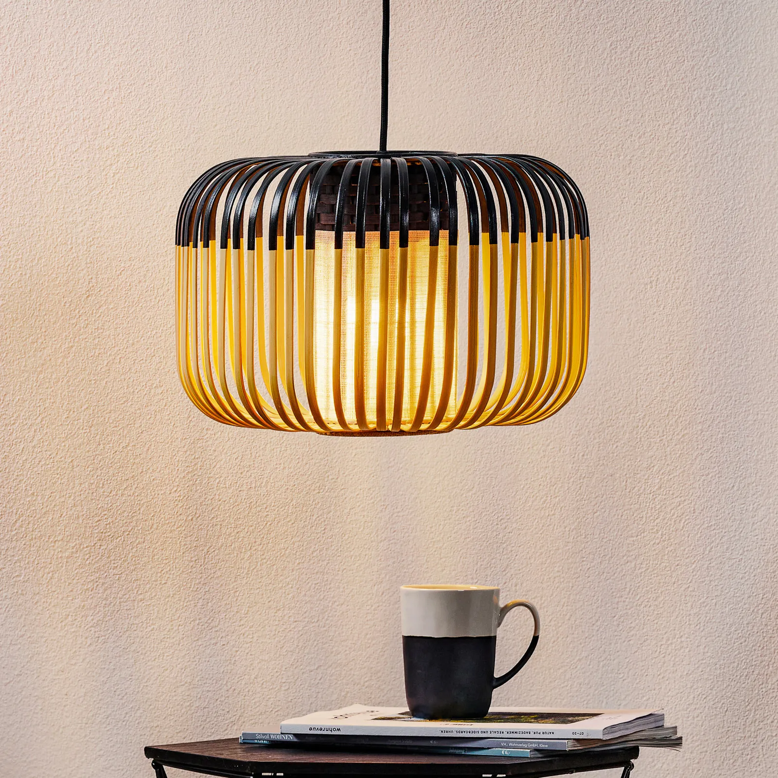 Forestier Bamboo Light S sospensione 35 cm nero