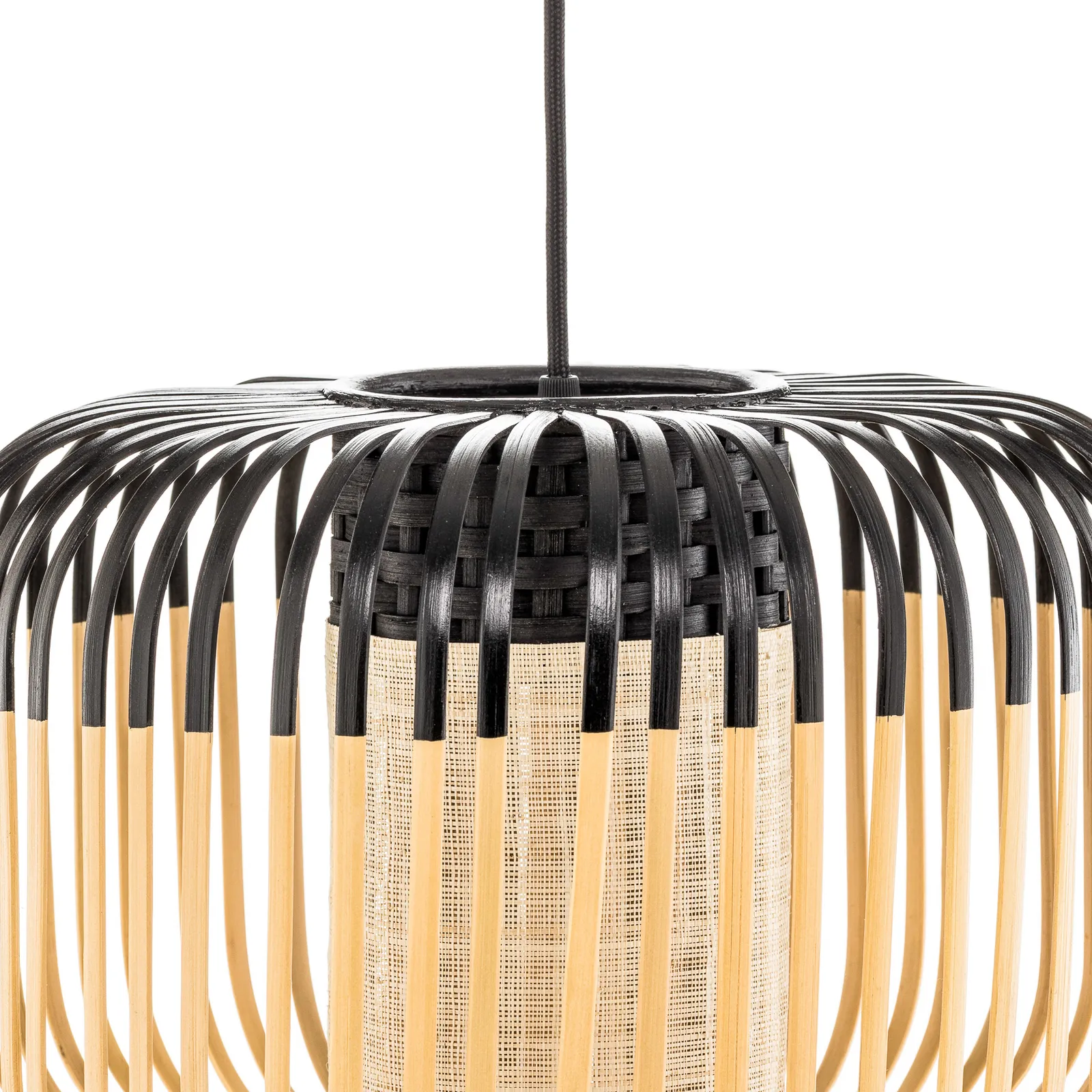 Forestier Bamboo Light S sospensione 35 cm nero
