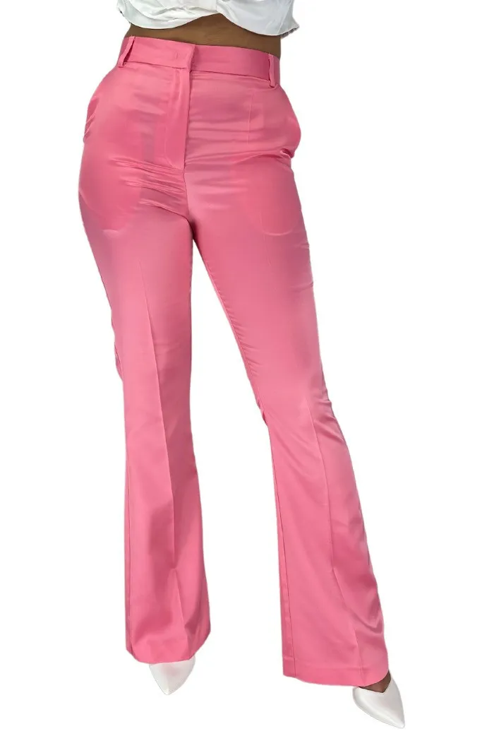Fracomina pantalone bootcut in raso fr23sv3006w41101