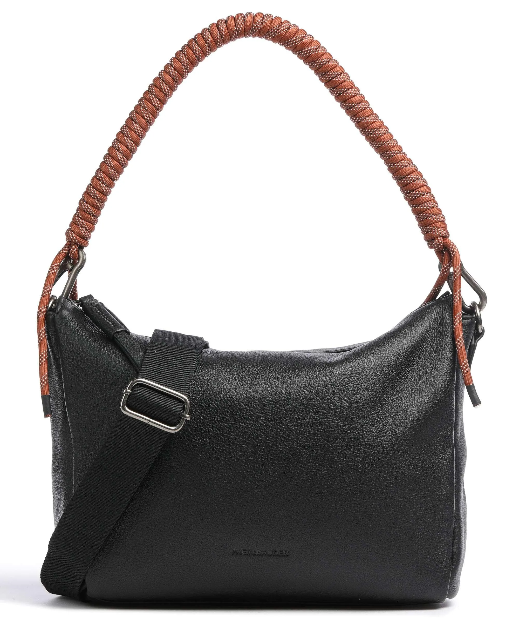  FredsBruder Nea Borsa hobo pelle di vacchetta grana nero  