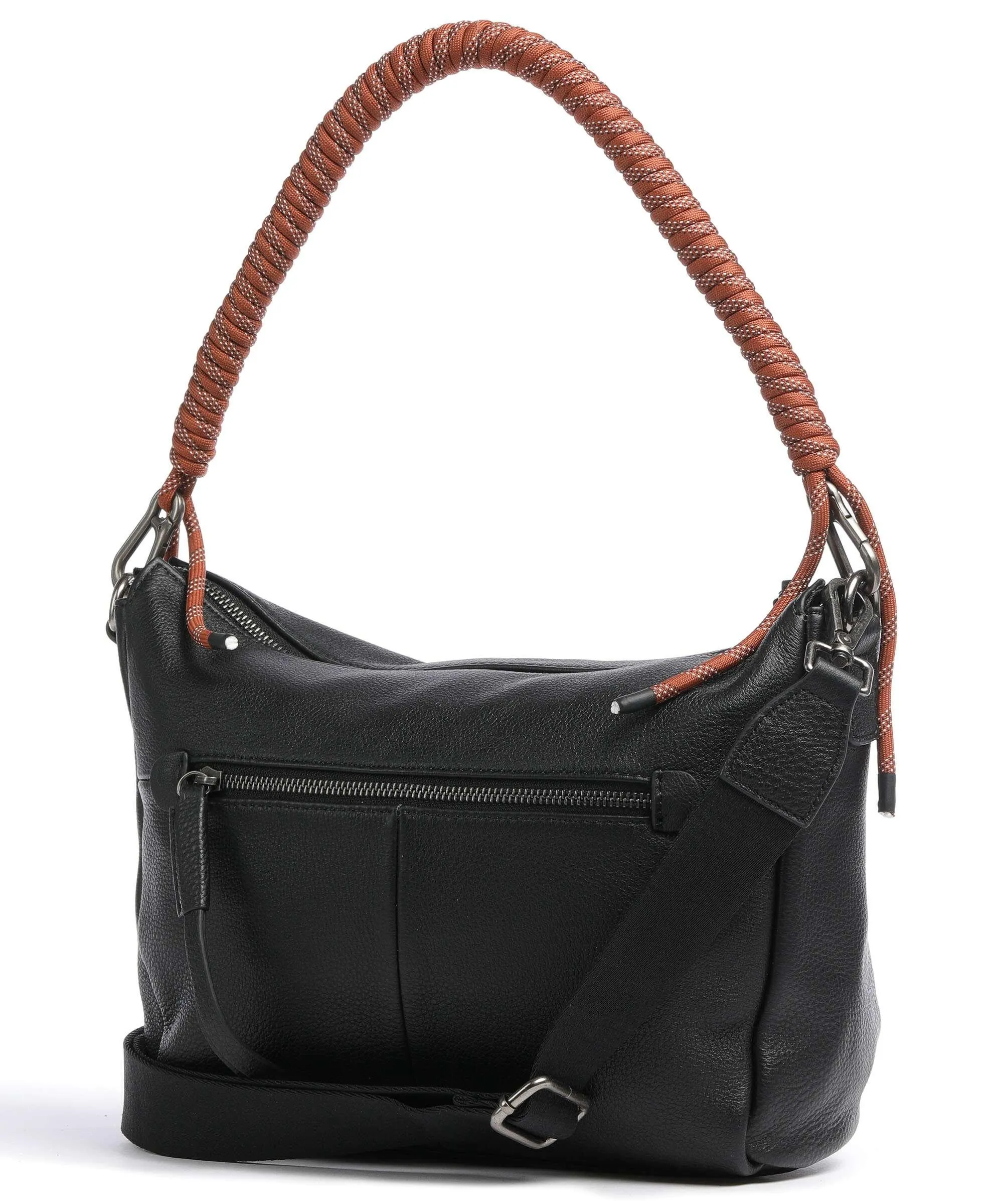  FredsBruder Nea Borsa hobo pelle di vacchetta grana nero  
