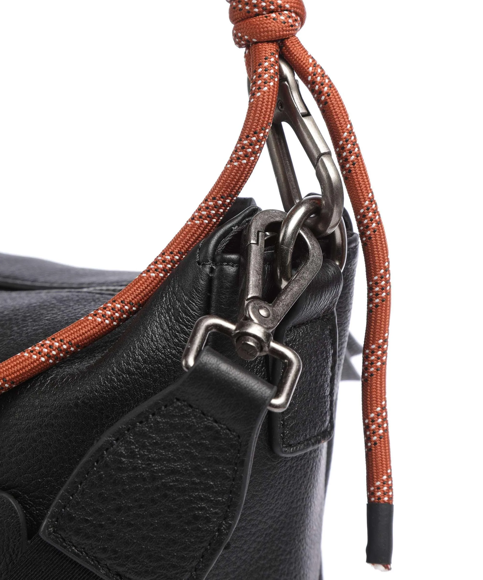  FredsBruder Nea Borsa hobo pelle di vacchetta grana nero  