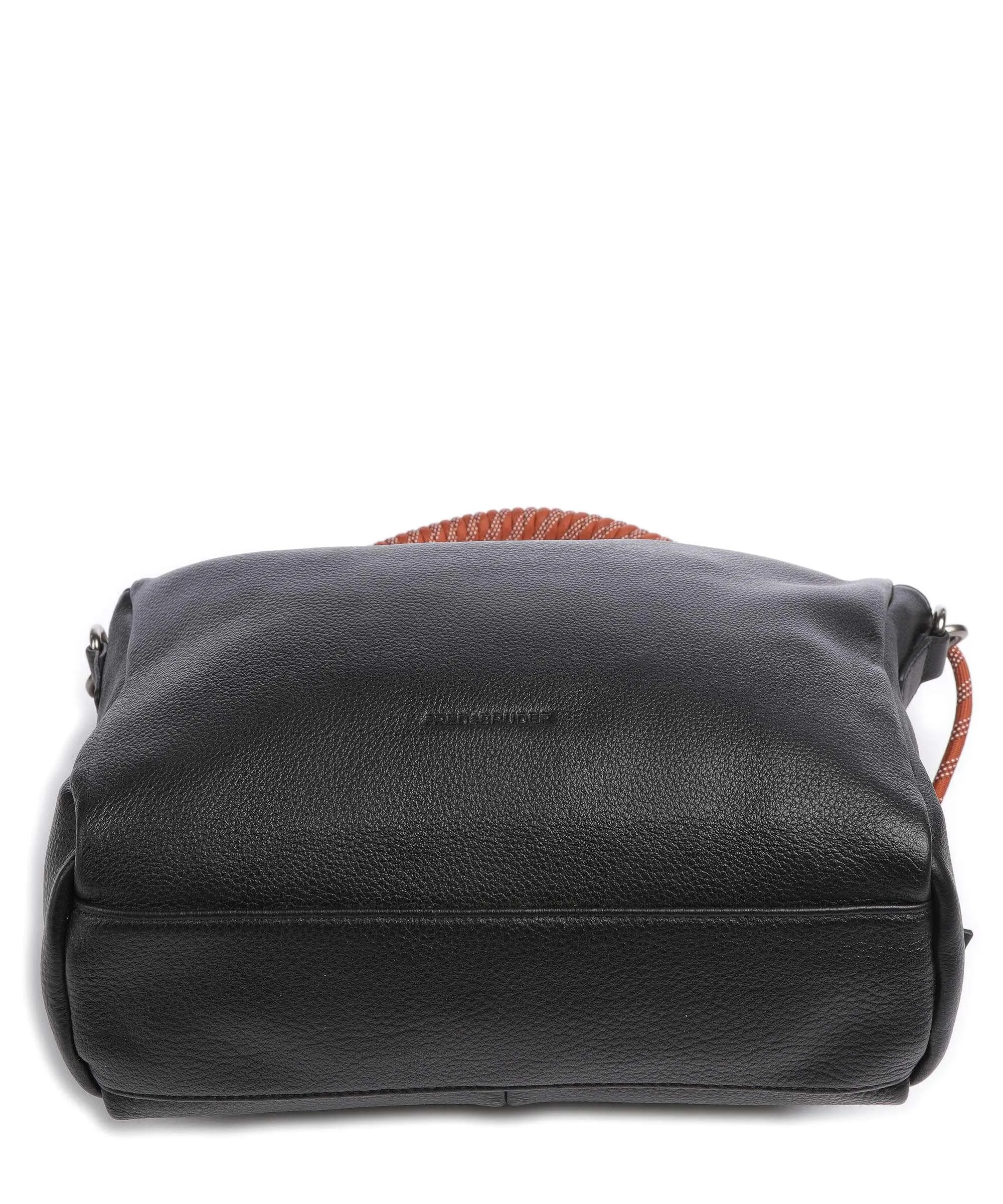  FredsBruder Nea Borsa hobo pelle di vacchetta grana nero  