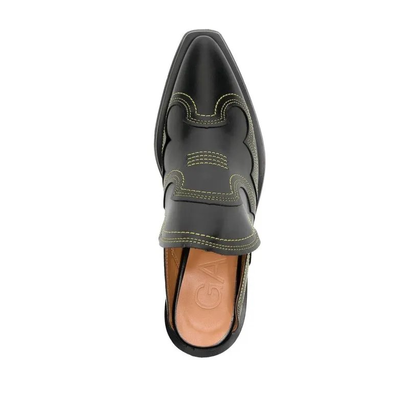 Ganni Embroidered Western Mule S1995