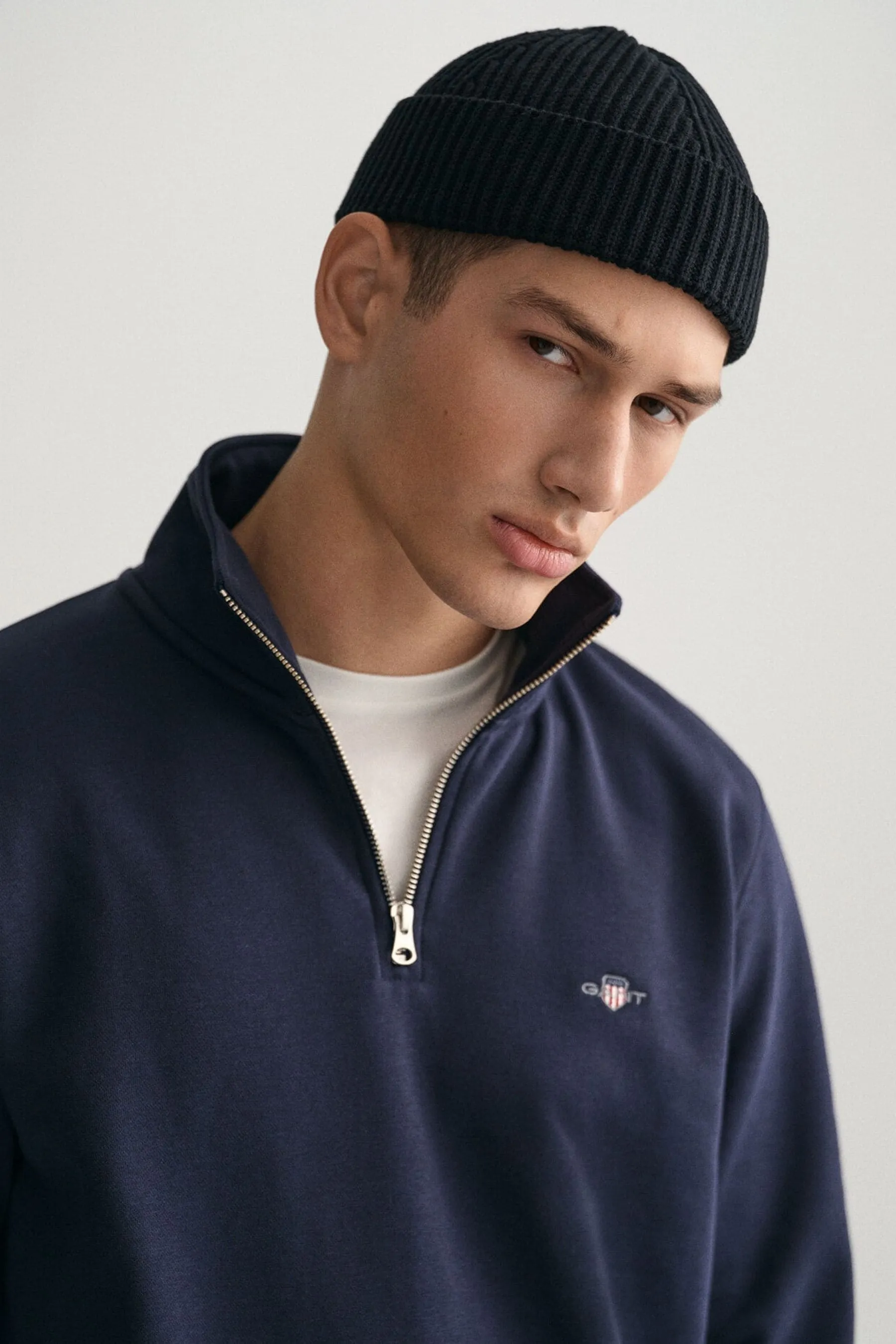 Gant Shield - Felpa con zip corta