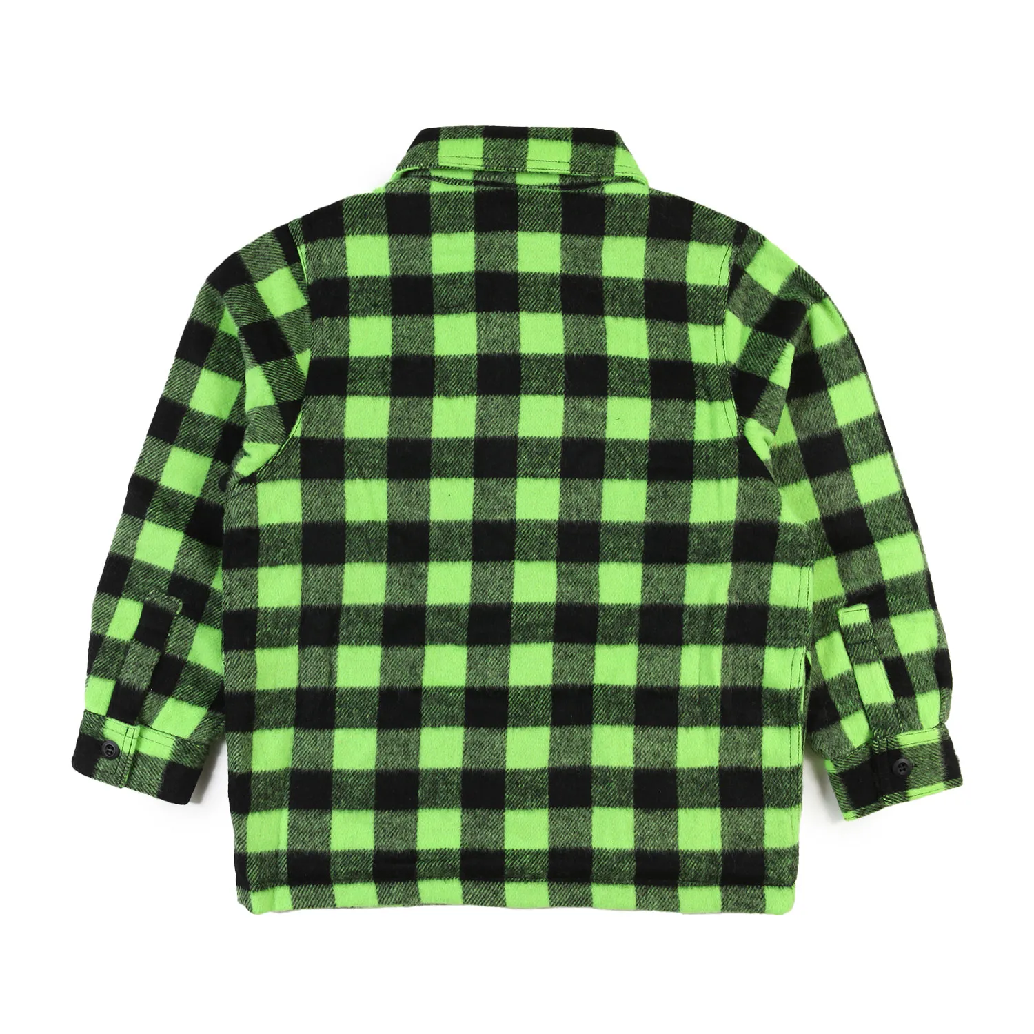 Giacca Camicia Hayes Verde Fluo E Nera A Quadri
