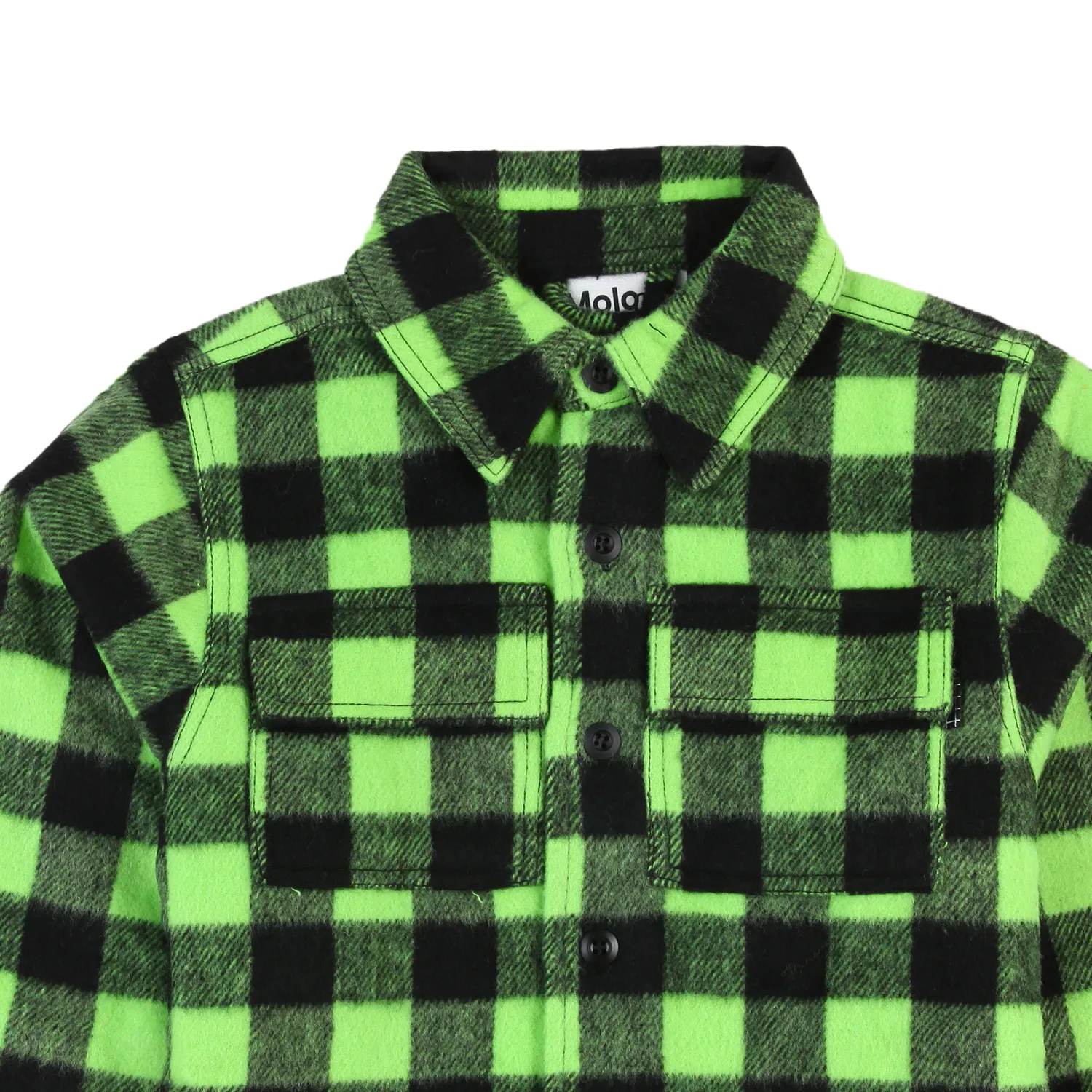 Giacca Camicia Hayes Verde Fluo E Nera A Quadri