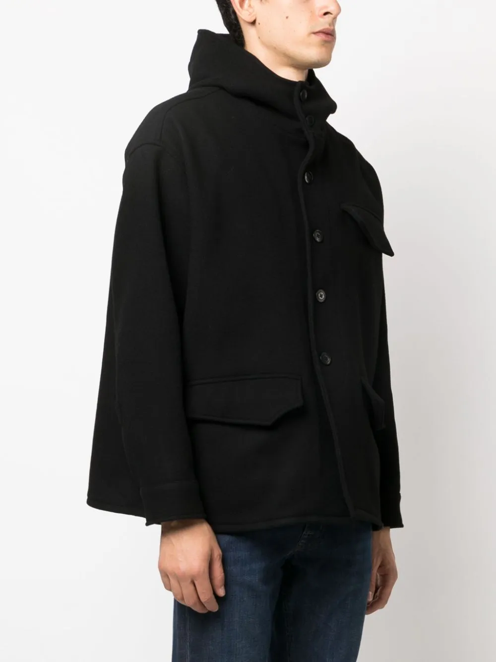 Giacca con cappuccio in nero - uomo