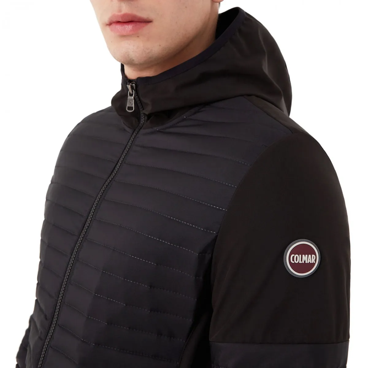 Giacca Interspace Con Inserti In Softshell, Nero