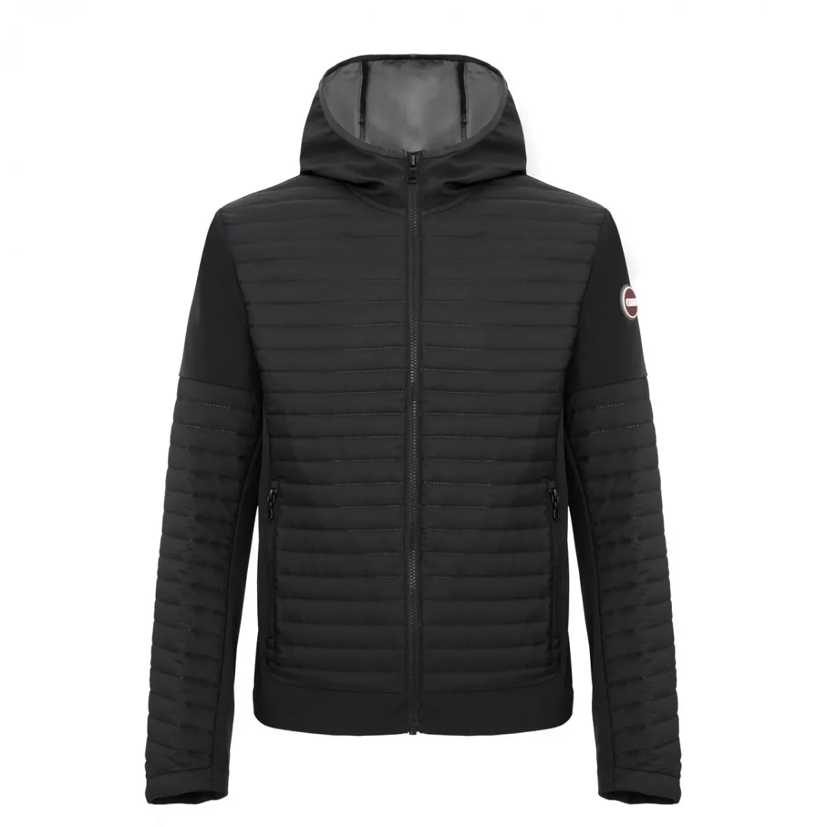 Giacca Interspace Con Inserti In Softshell, Nero