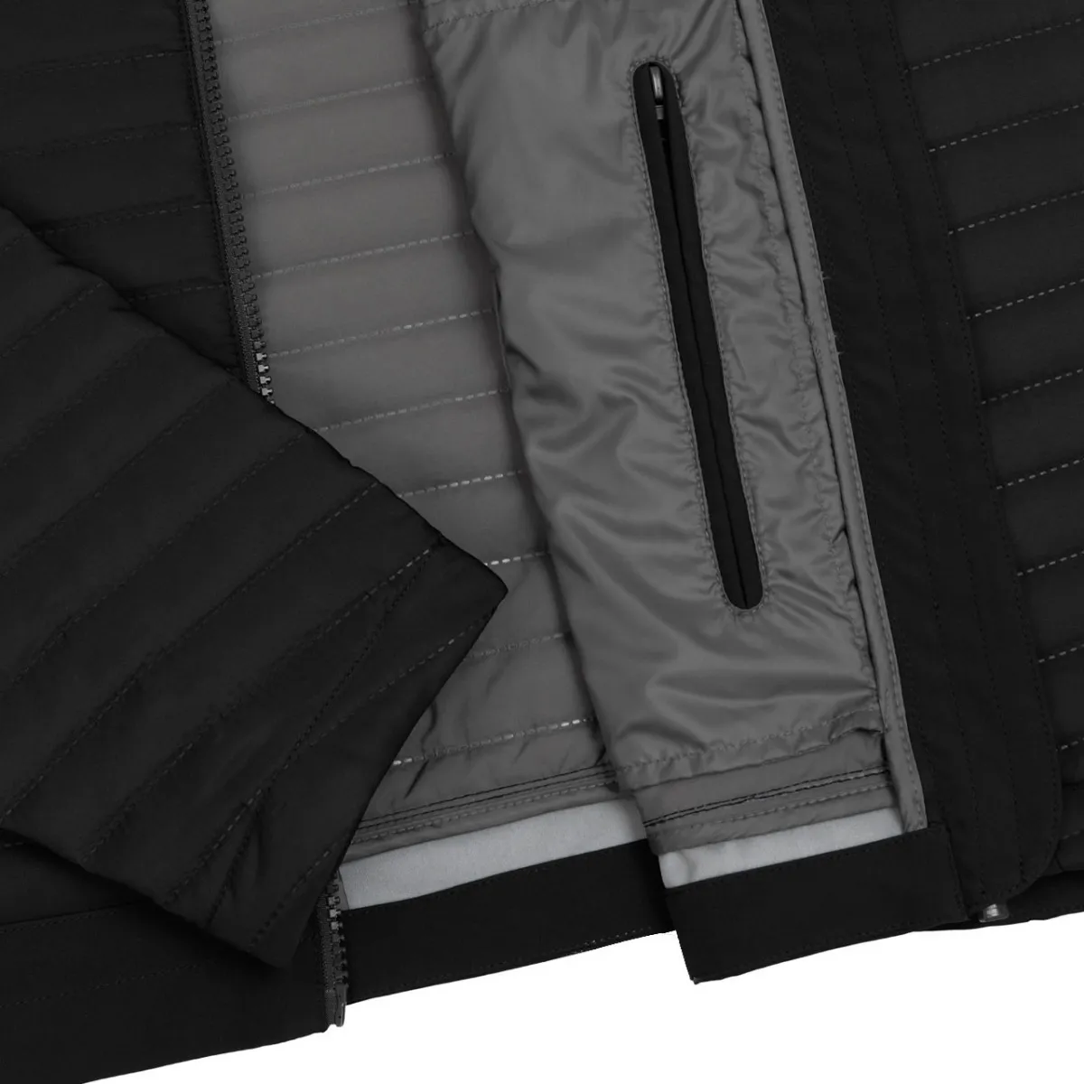 Giacca Interspace Con Inserti In Softshell, Nero