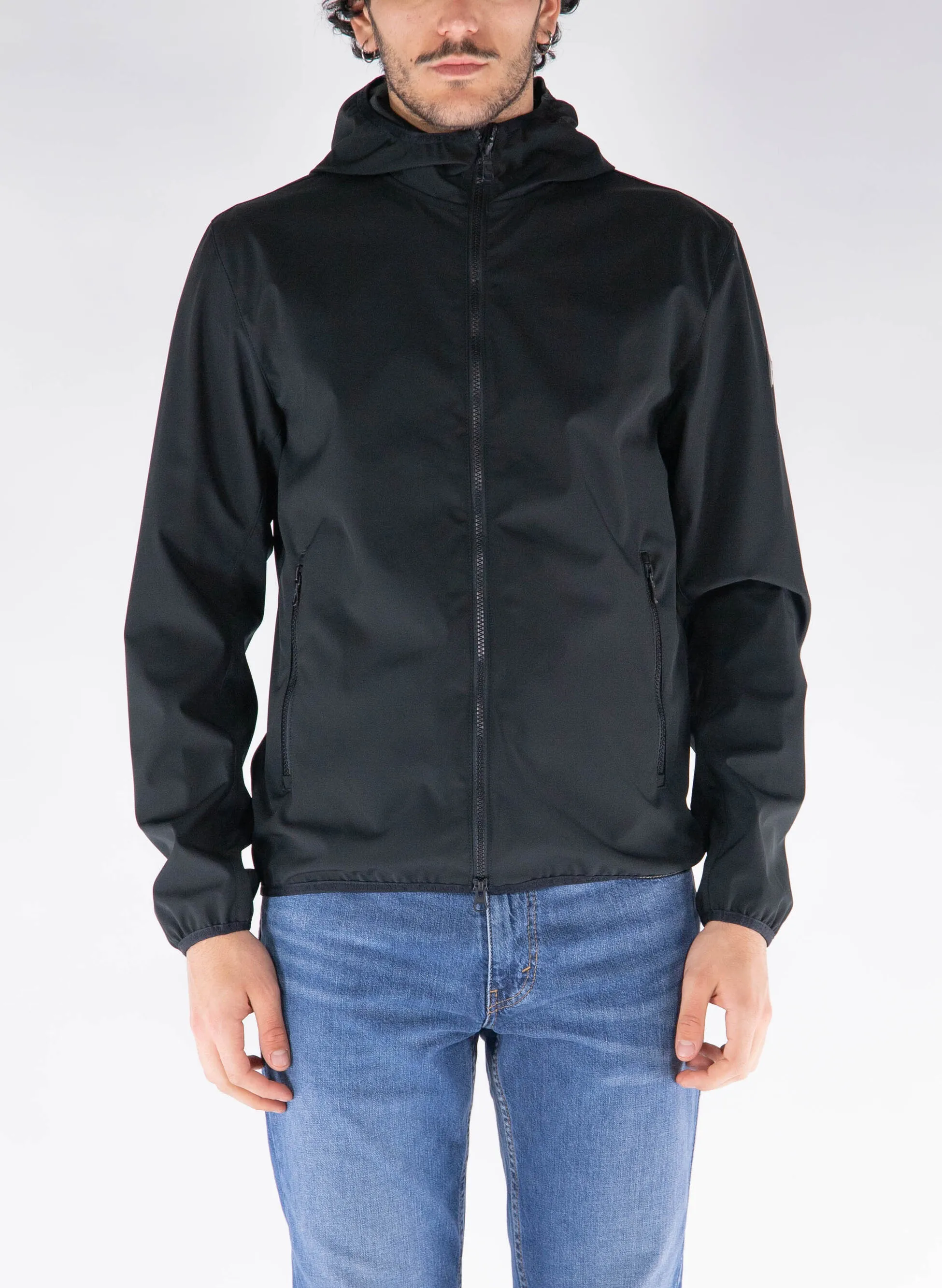 giacca softshell con cappuccio