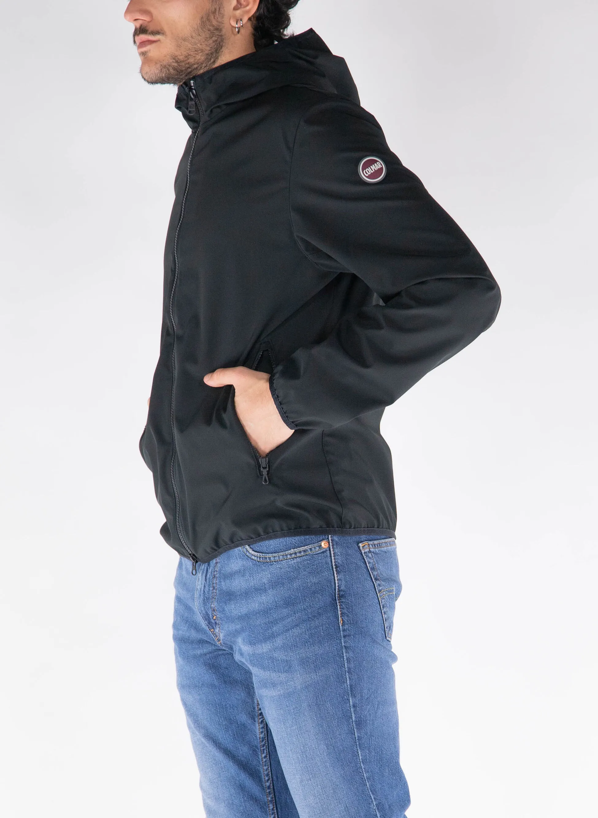 giacca softshell con cappuccio