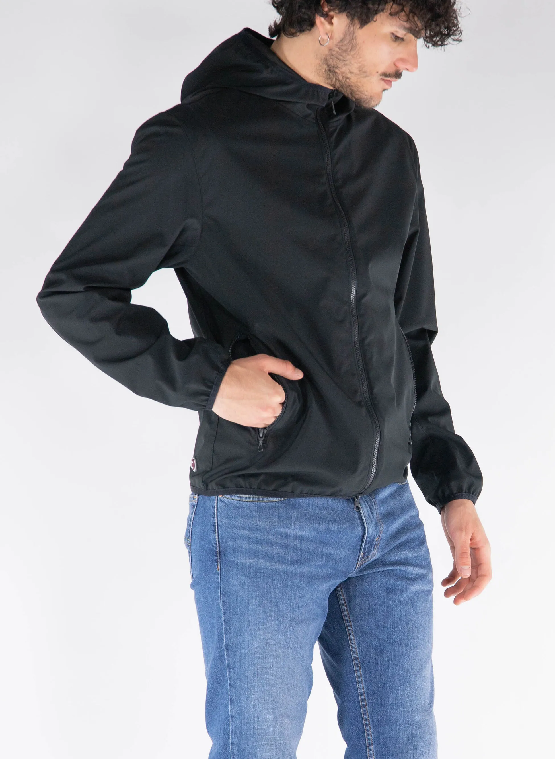 giacca softshell con cappuccio